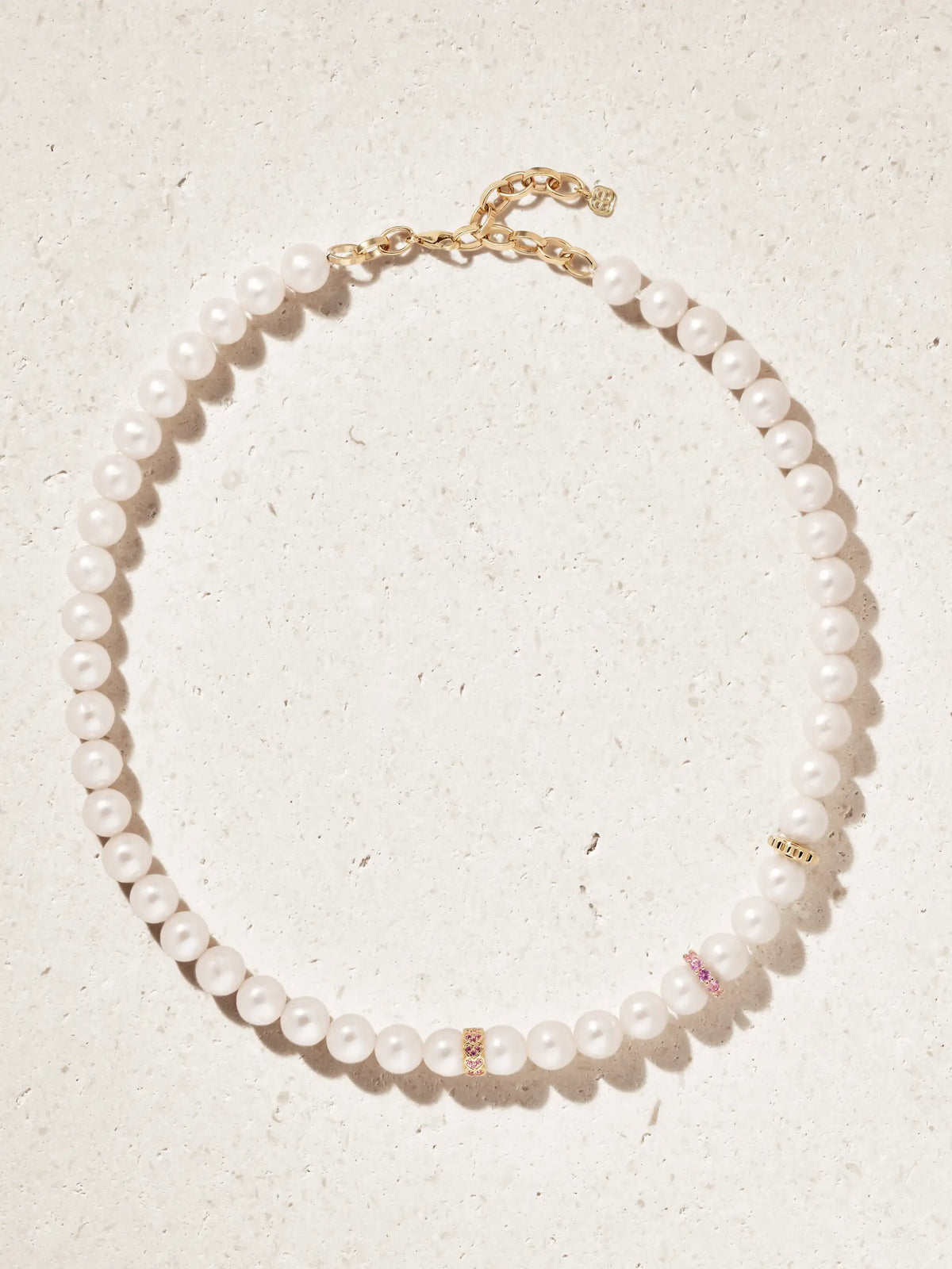 14-karat Gold, Sapphire And Pearl Necklace