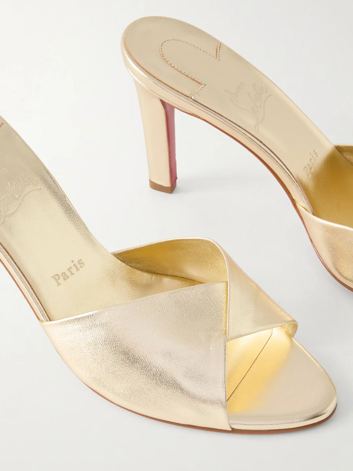 Fanny 85 Metallic Leather Sandals