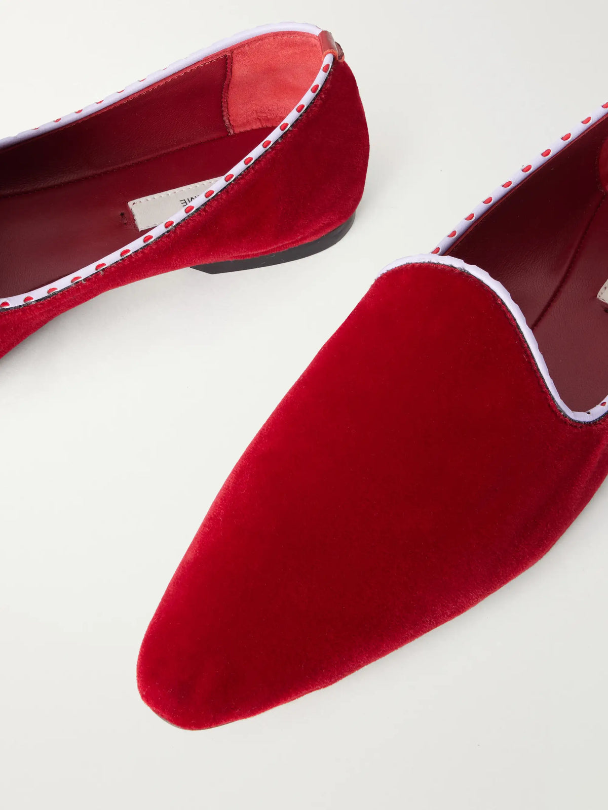 Velvet Leather-trimmed Velvet Loafers