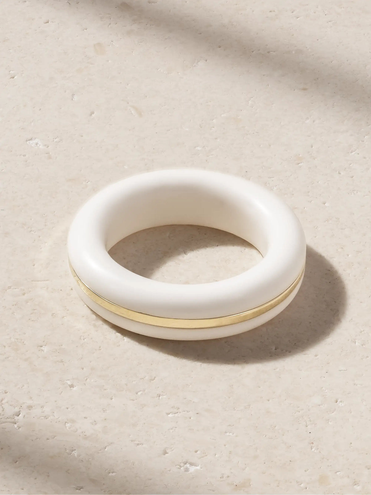 The Essential Stacking 14-karat Recycled Gold Agate Ring