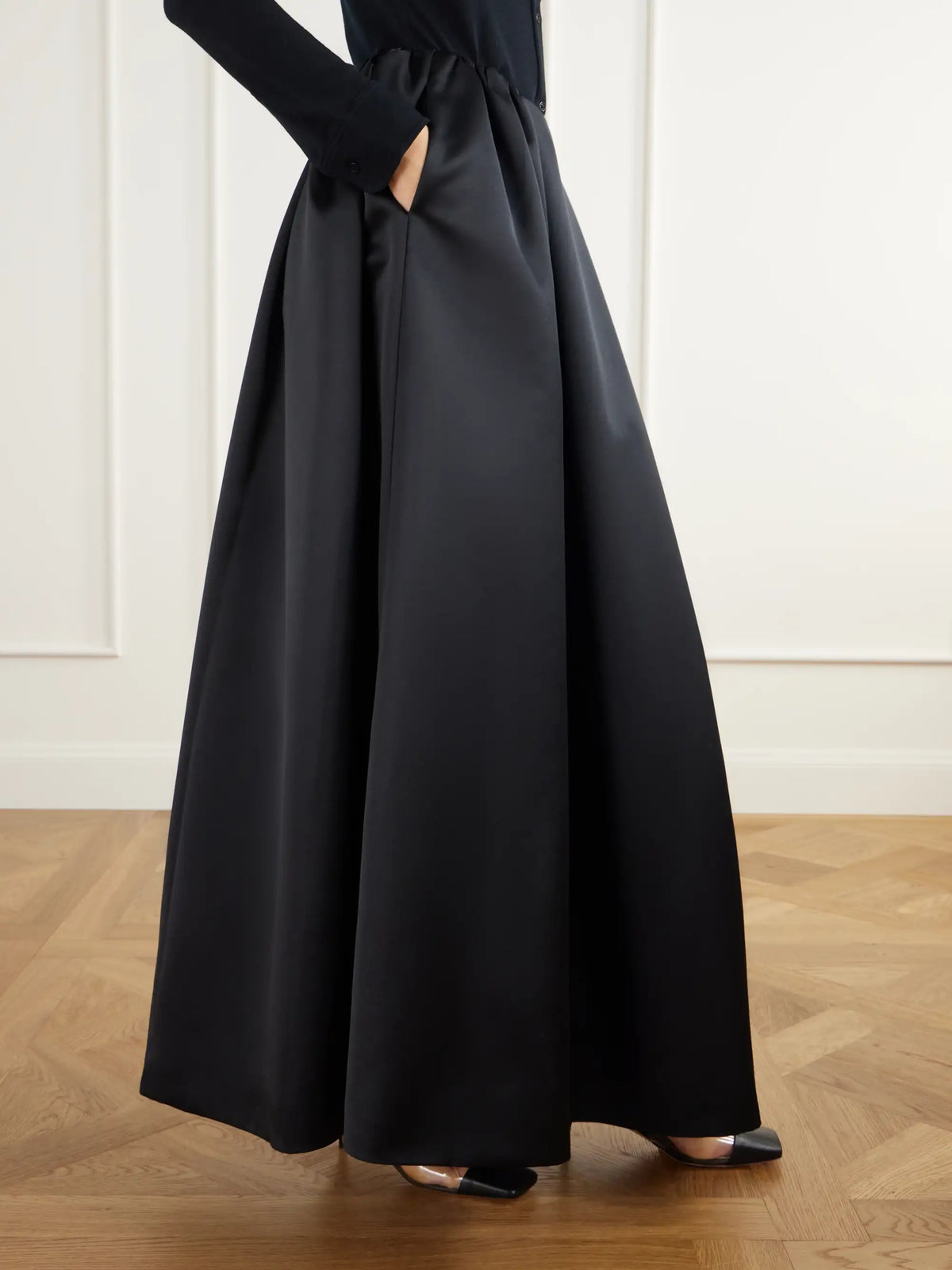 BERNADETTE Callum Taffeta Maxi Skirt