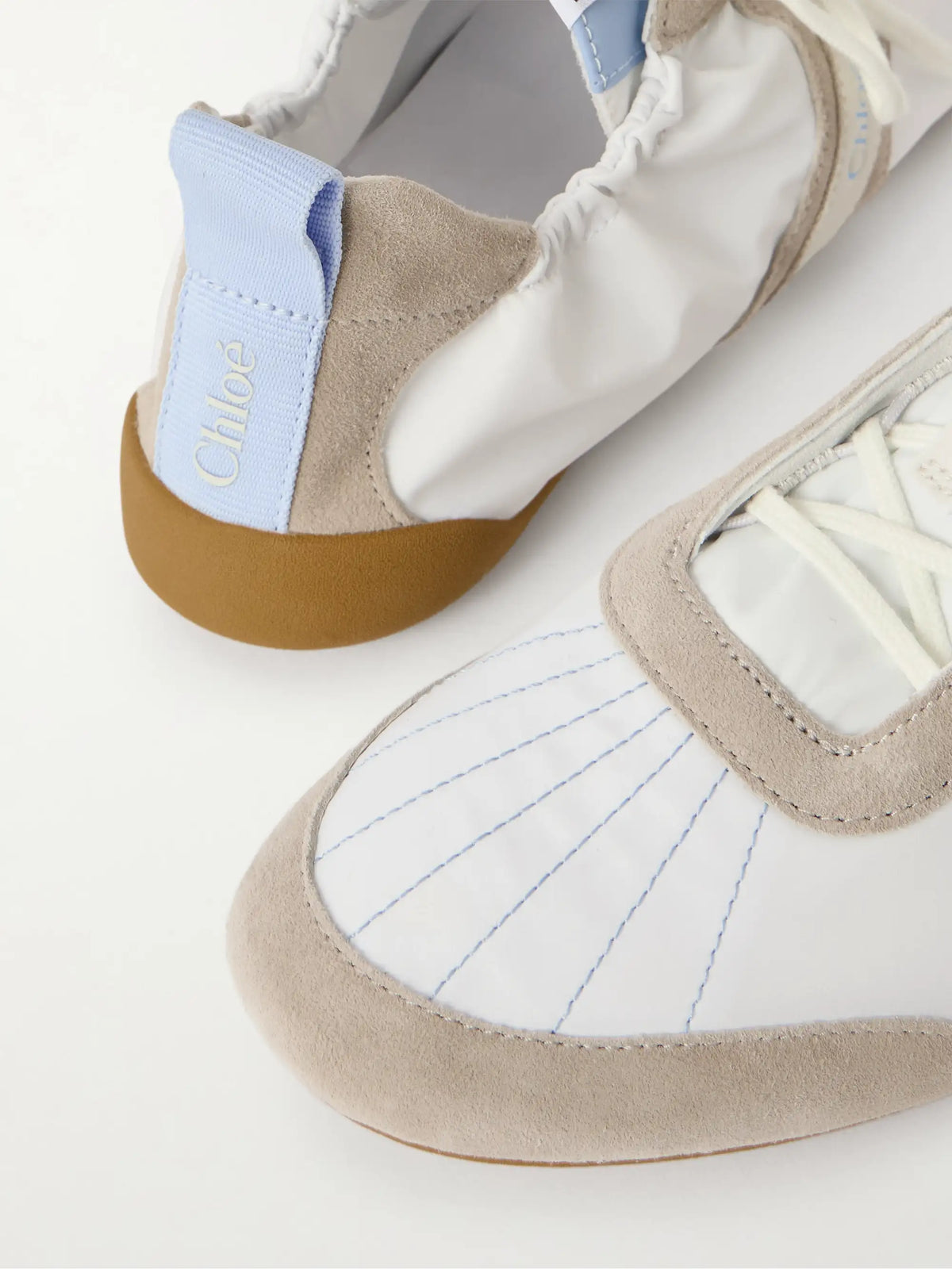 Kick Suede-trimmed Leather Sneakers