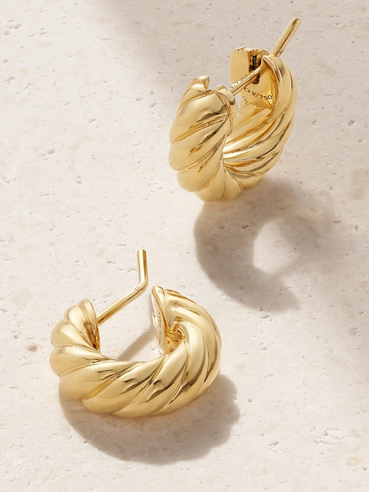 Sculpted Cable 18-karat Gold Hoop Earrings