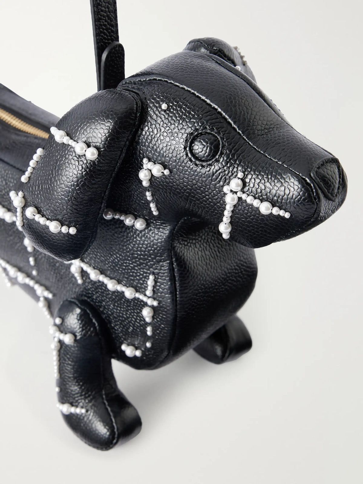 Thom Browne Baby Hector Bead-embellished Leather Tote