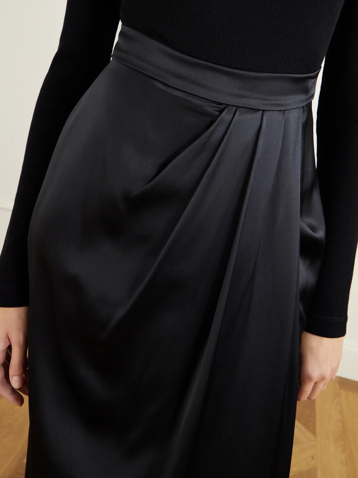 Max Mara Camera Draped Silk-satin Maxi Skirt