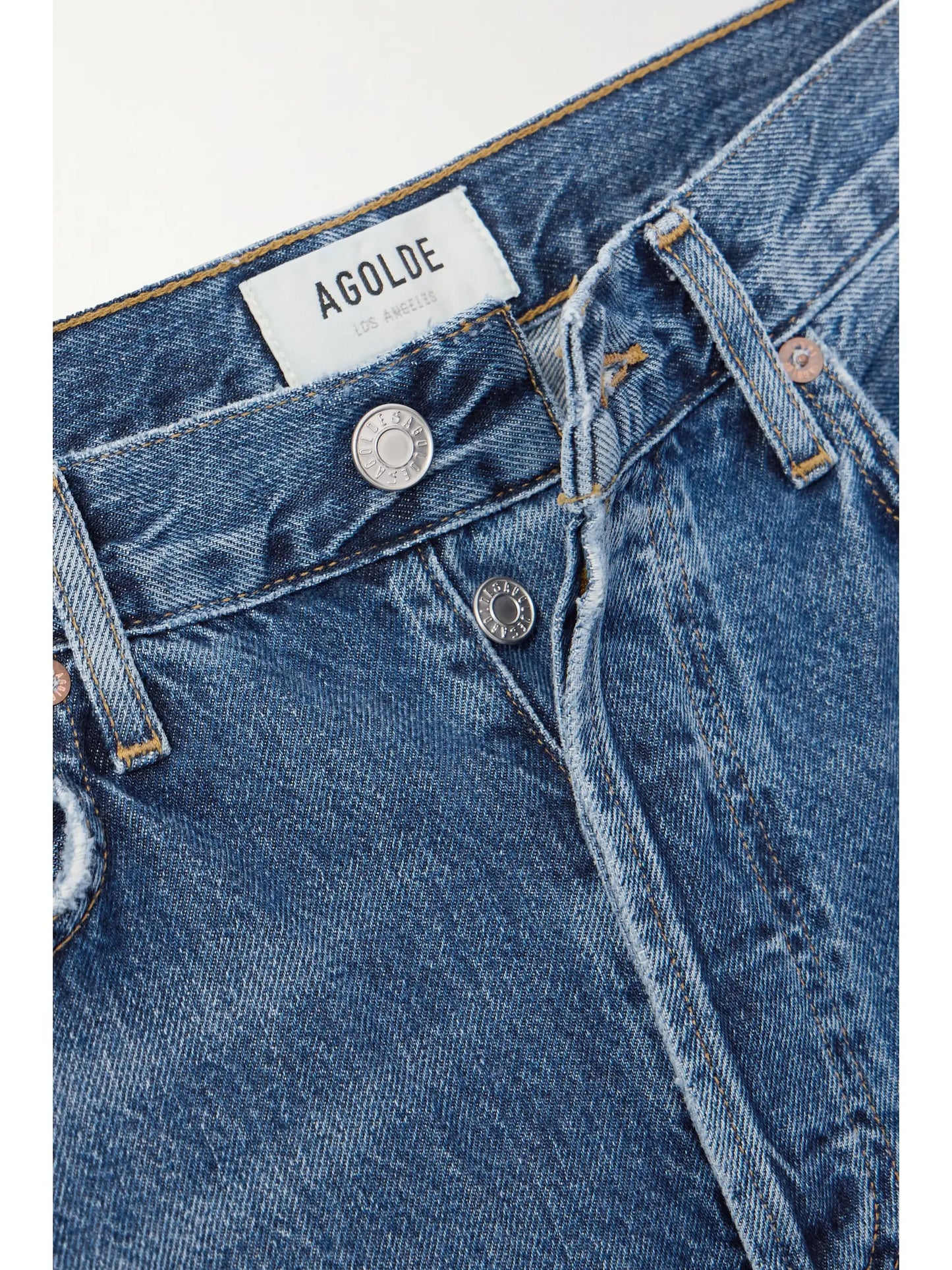 + Net Sustain 90's Pinch Waist Long High-rise Straight-leg Organic Jeans
