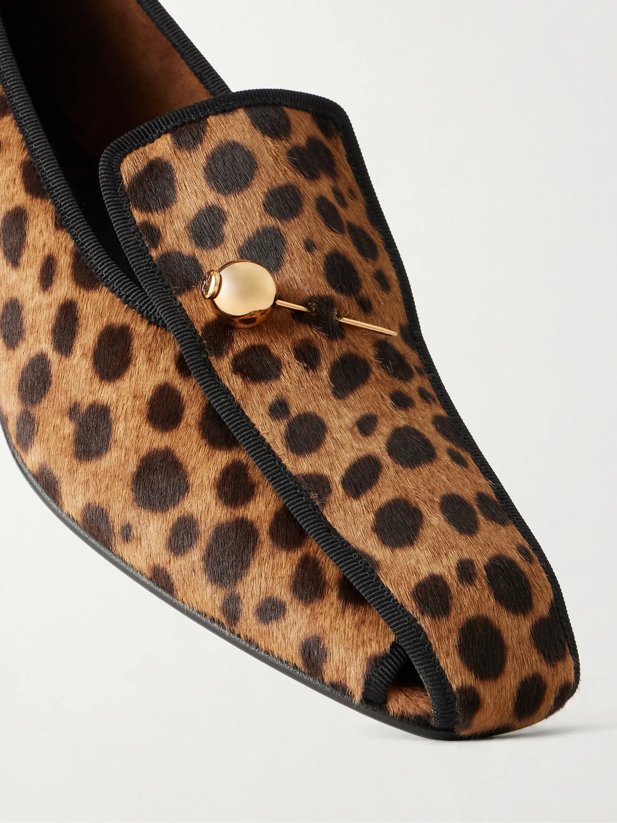 Showtime 30 Leopard-print Pony Hair Loafers