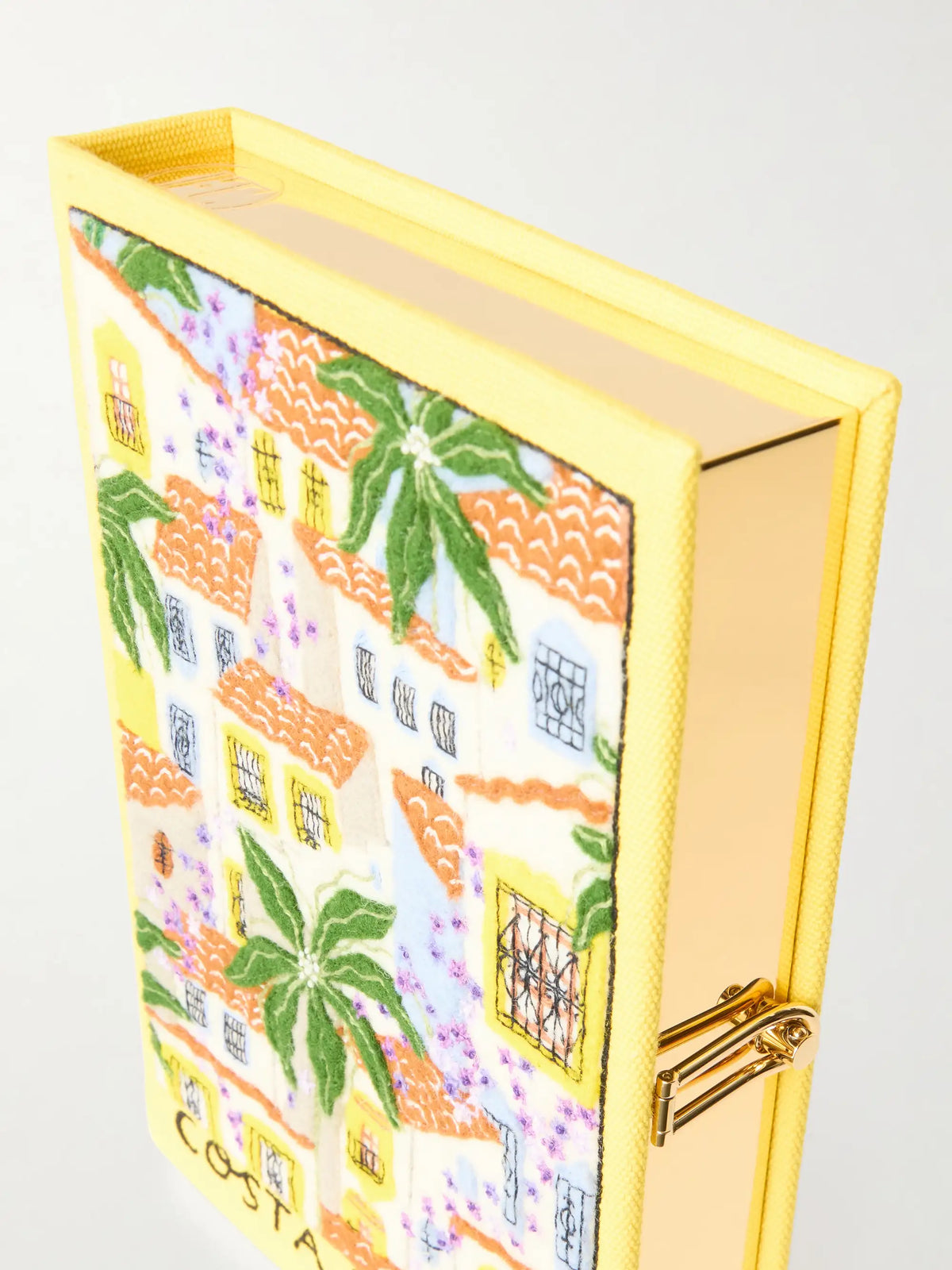 Costa Del Sol Appliquéd Embroidered Canvas Clutch