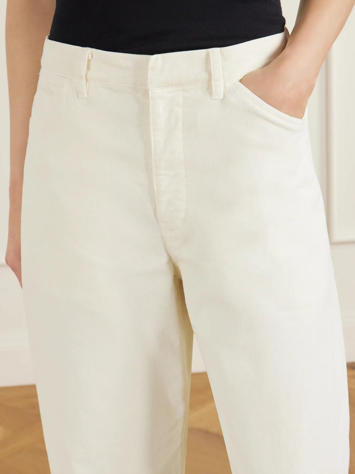 Nili Lotan Tribeca Cotton-blend Tapered Pants
