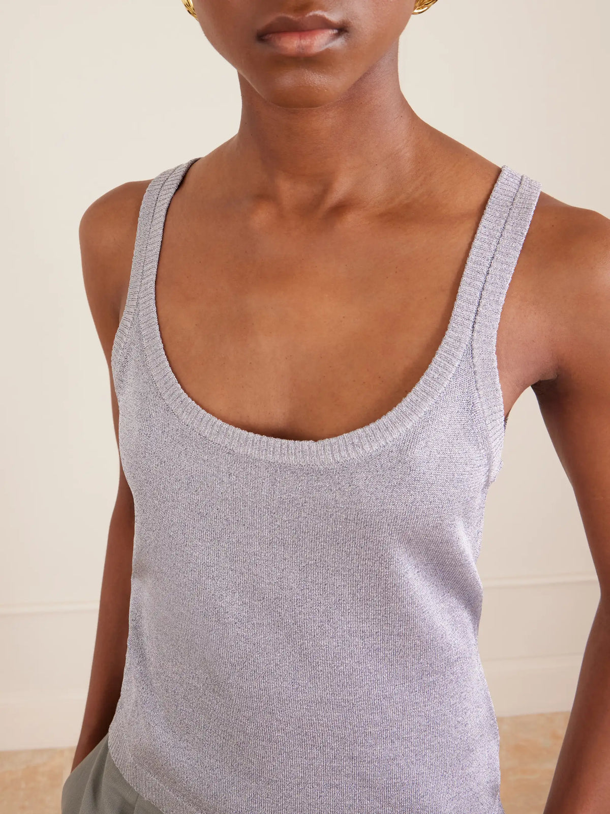 Metallic Knitted Tank