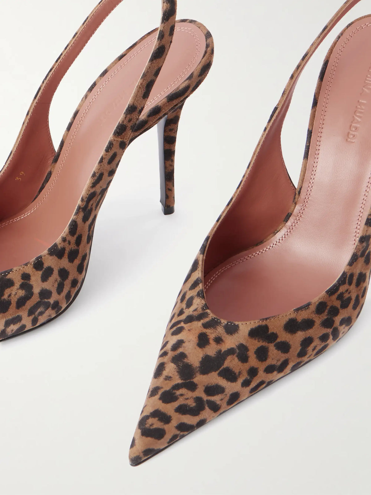 Anok Leopard-print Suede Slingback Pumps
