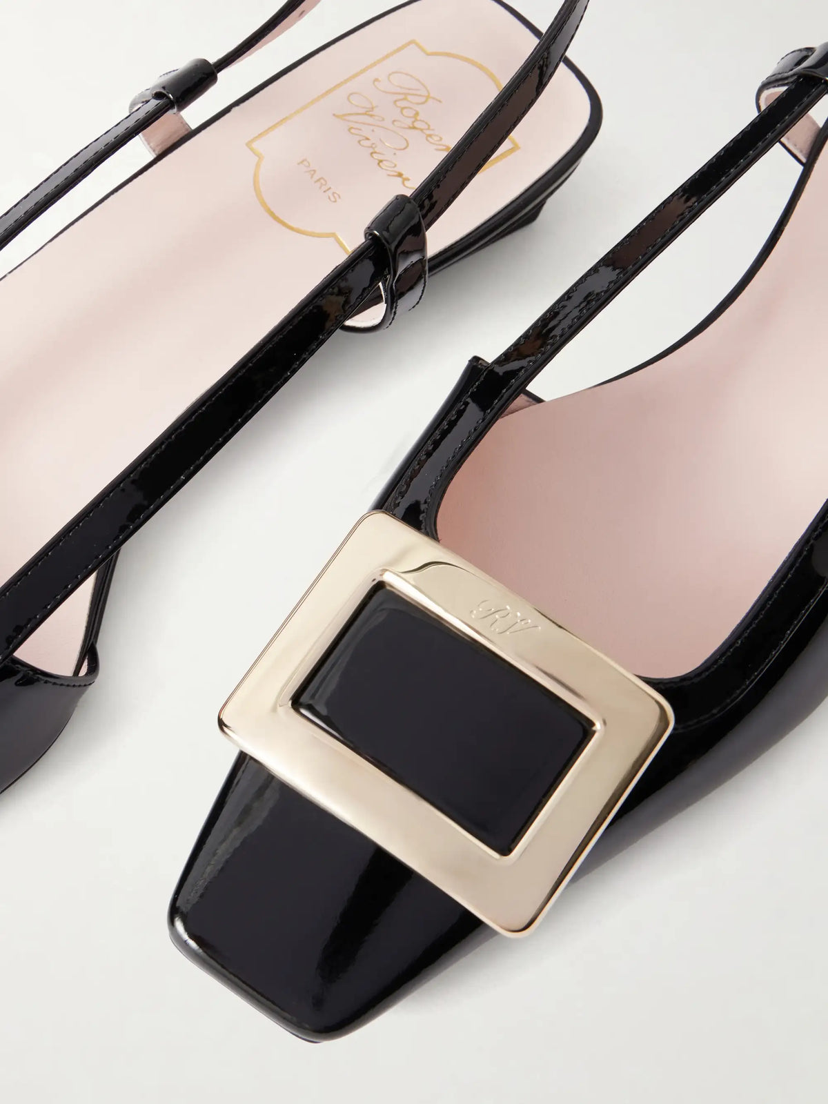 Roger Belle Vivier 45 Patent Leather Slingback Pumps