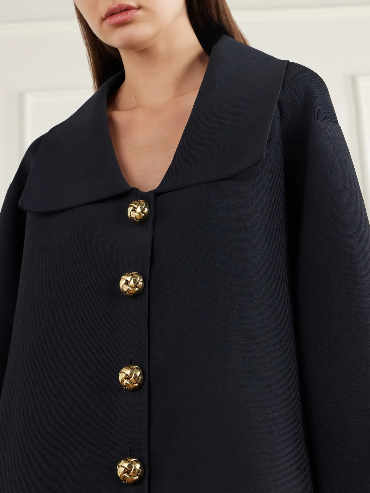 Givenchy Cropped Cocoon Double-faced Knitted Jacket