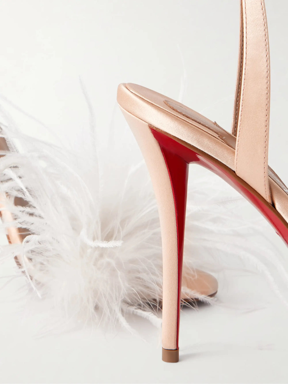 Miss Z Poupi 100 Feather-embellished Satin Sandals