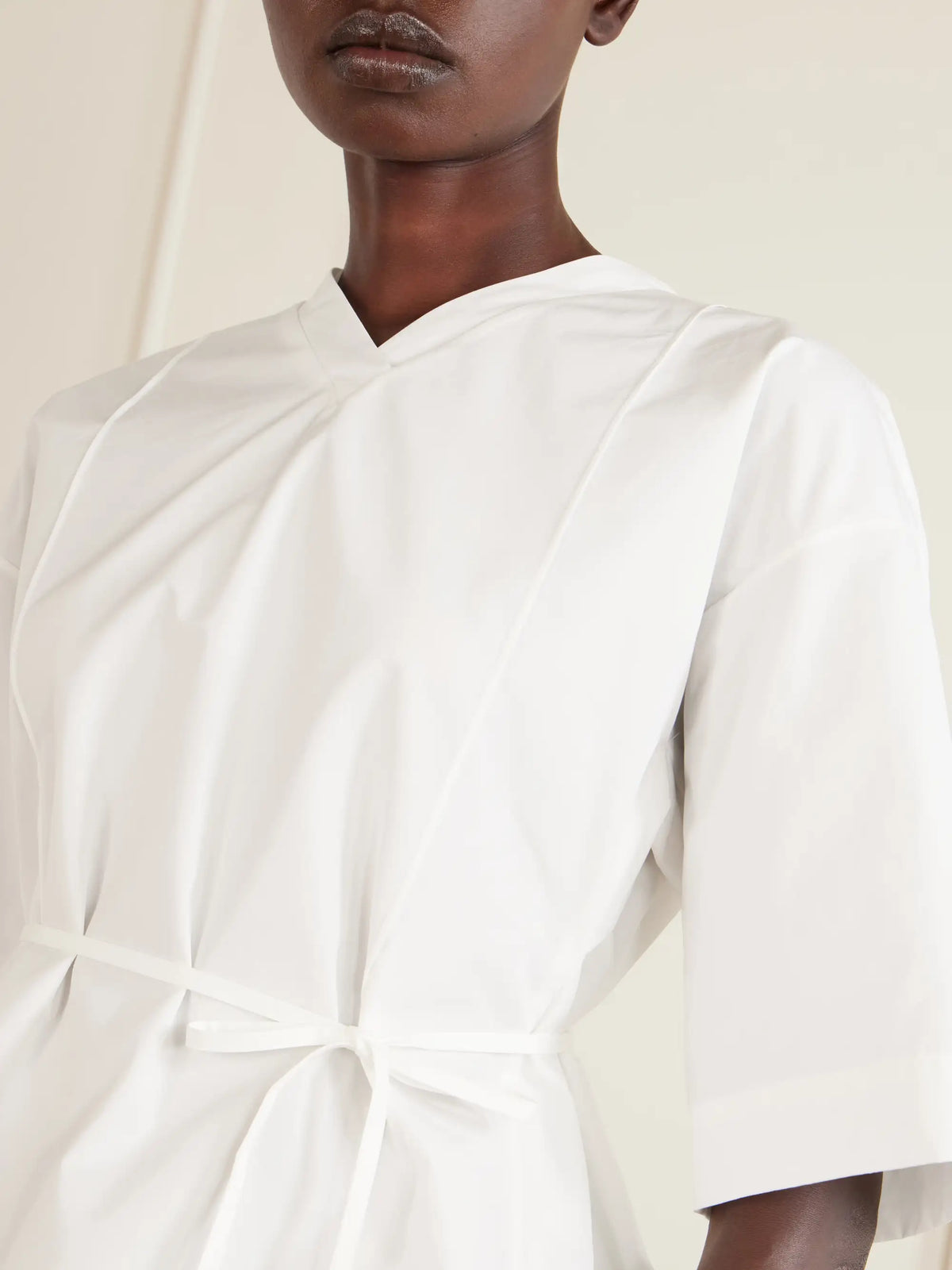 Lynn Cotton-poplin Wrap Blouse
