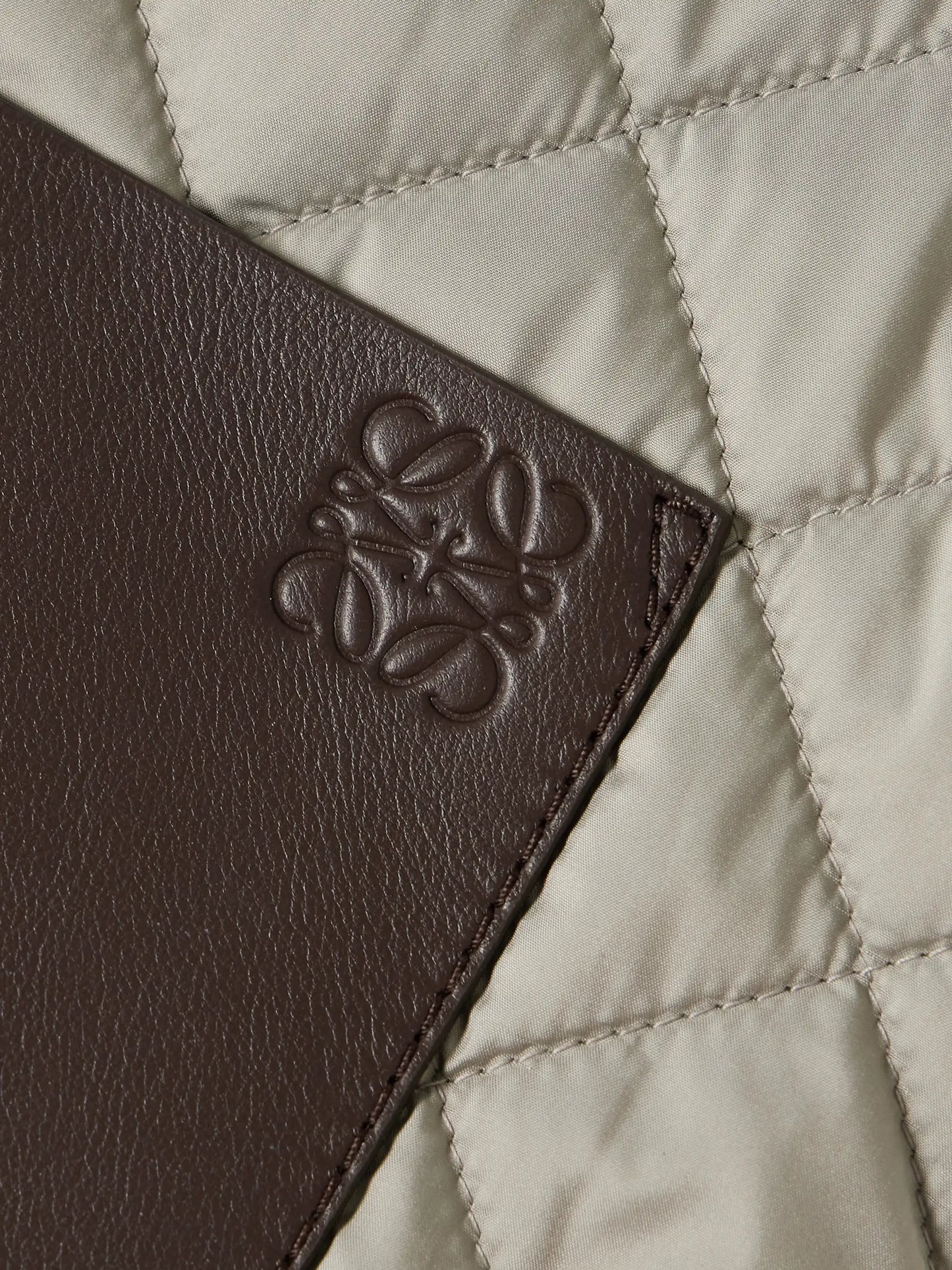 Corduroy- And Leather-trimmed Quilted Shell Jacket
