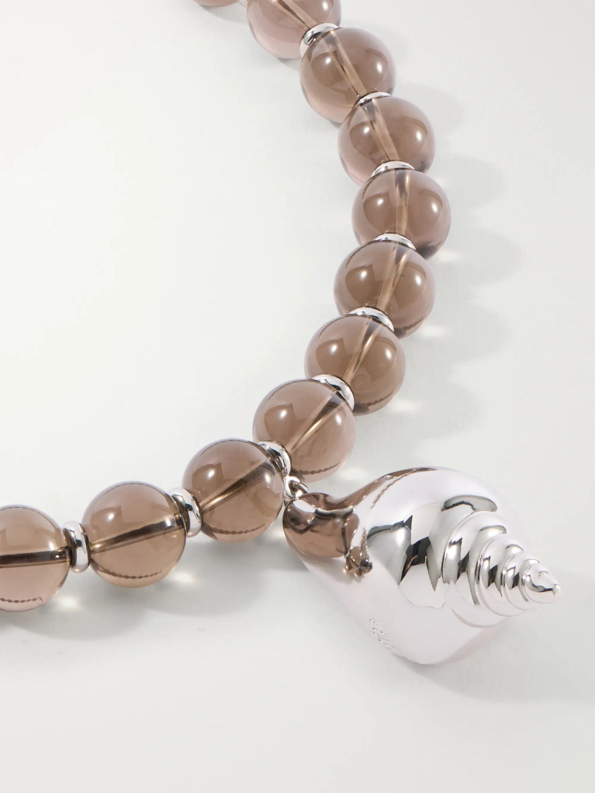 Eos Rhodium-plated Quartz Necklace