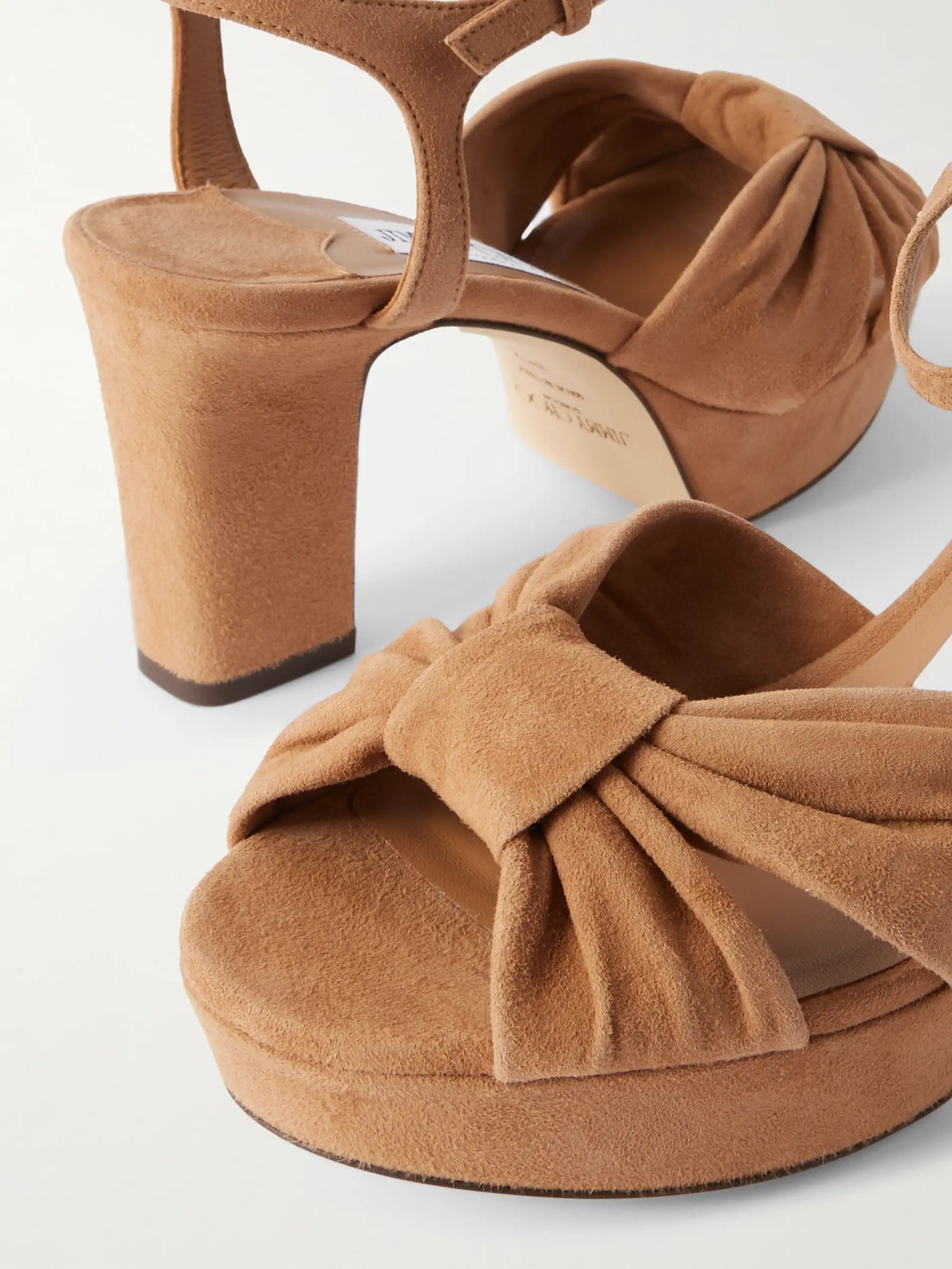 Heloise 80 Knotted Suede Platform Sandals