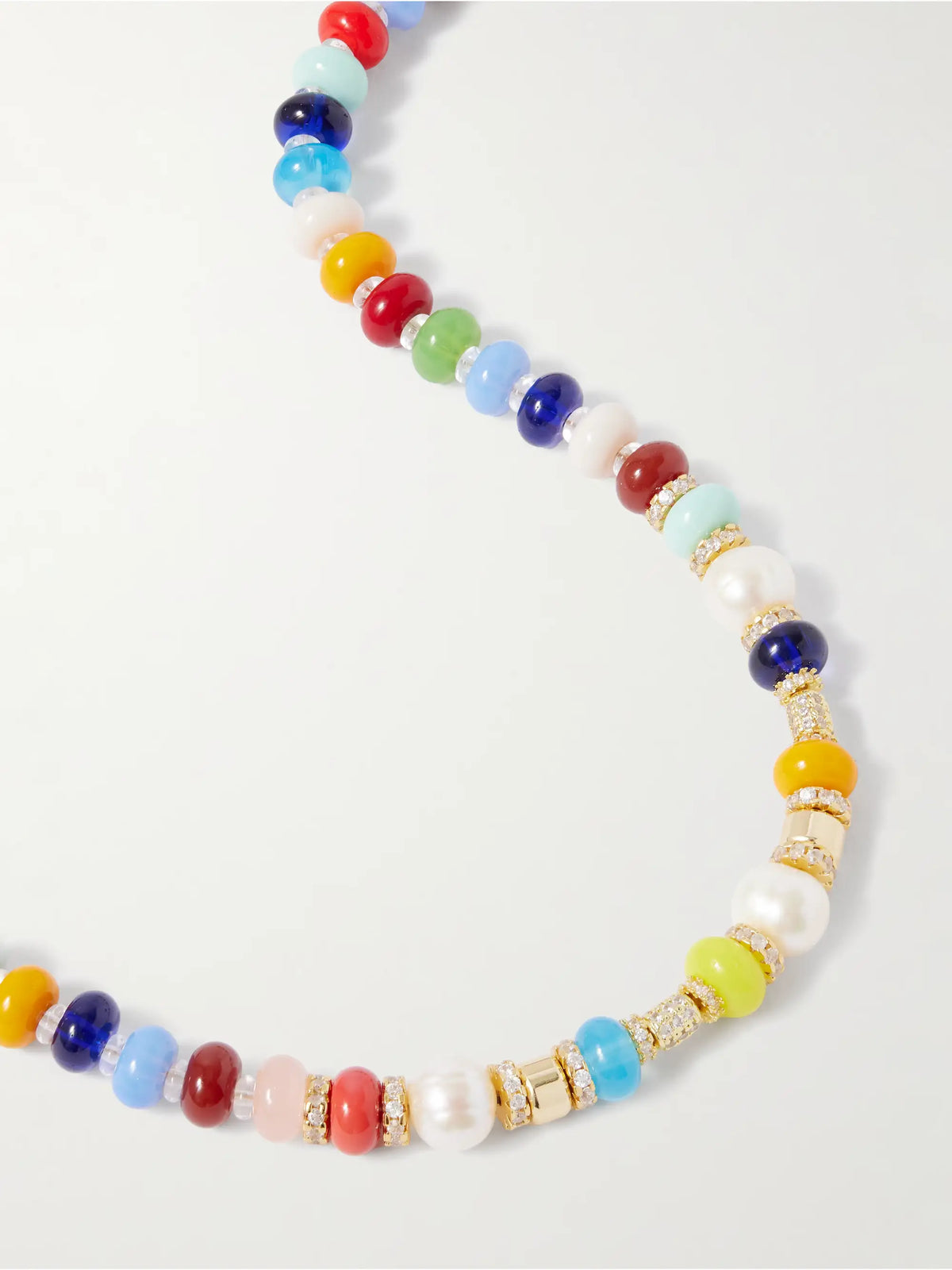 Lucinda Gold-plated, Pearl And Crystal Necklace