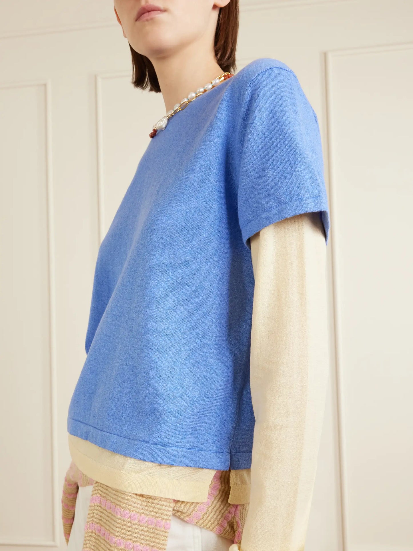 Layer Cotton, Cashmere And Silk Blend T-shirt