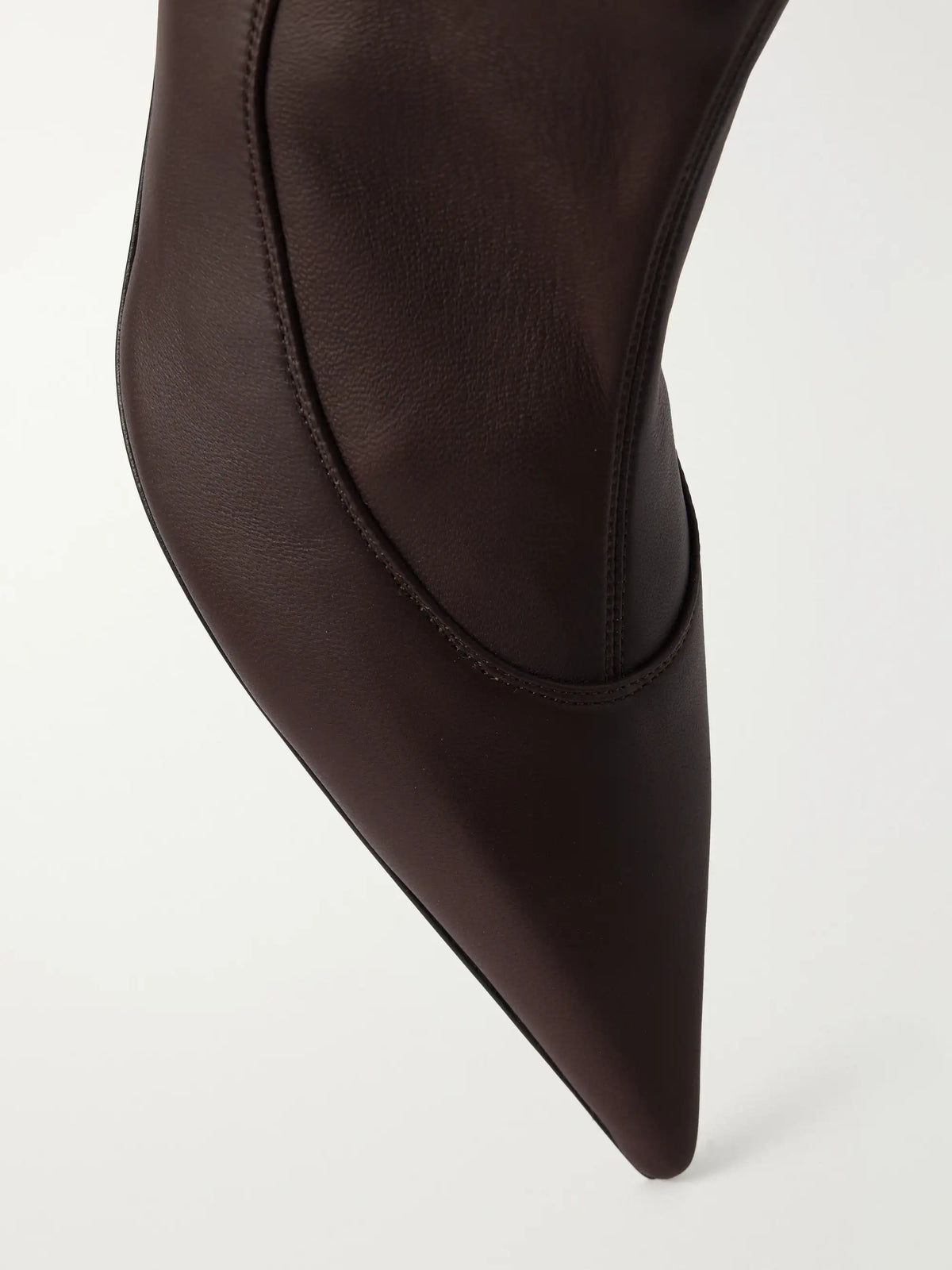 KHAITE Valerie 55 Leather Ankle Boots