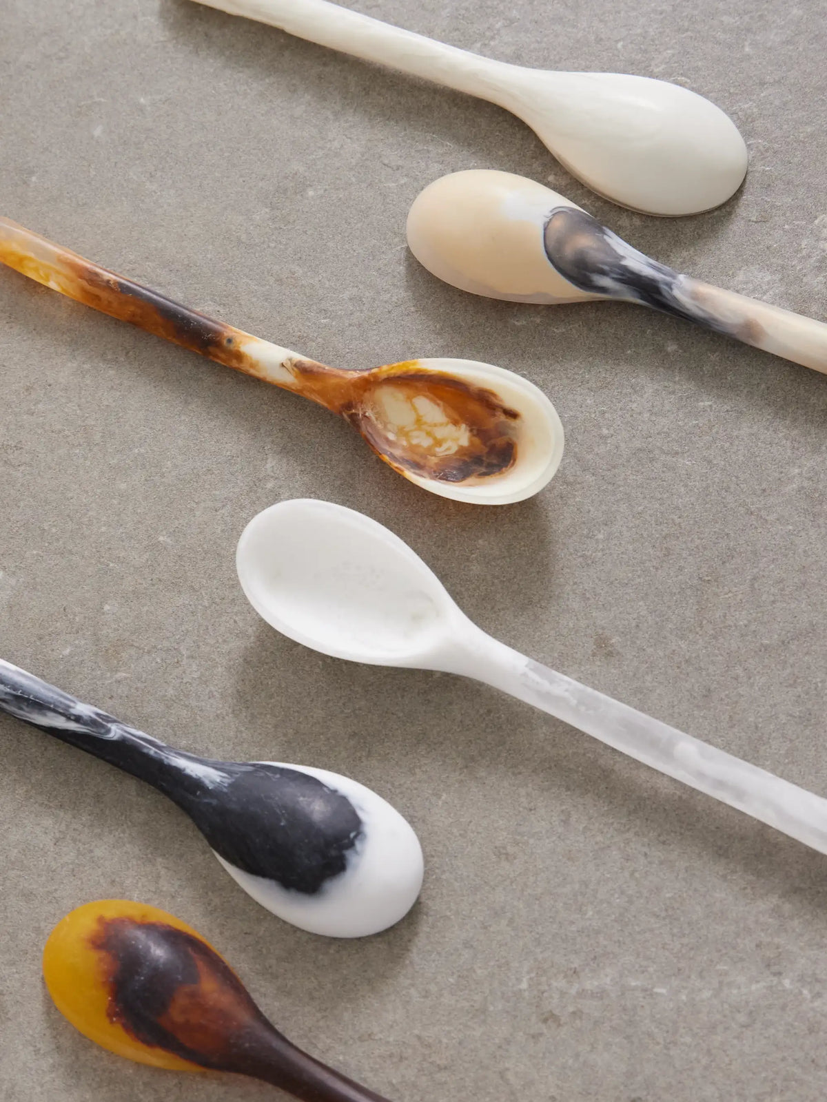 Stone Set Of Six Resin Spoons