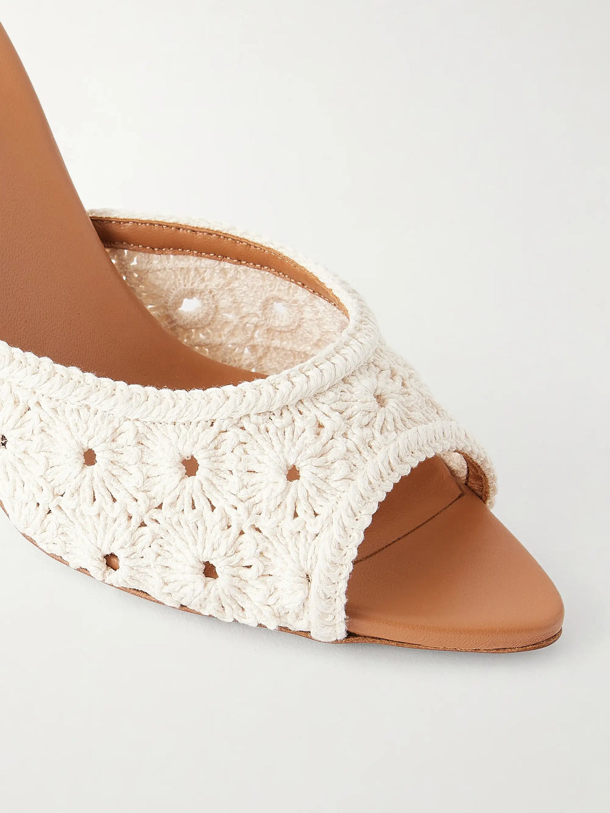 Loom 85 Crochet-trimmed Mules