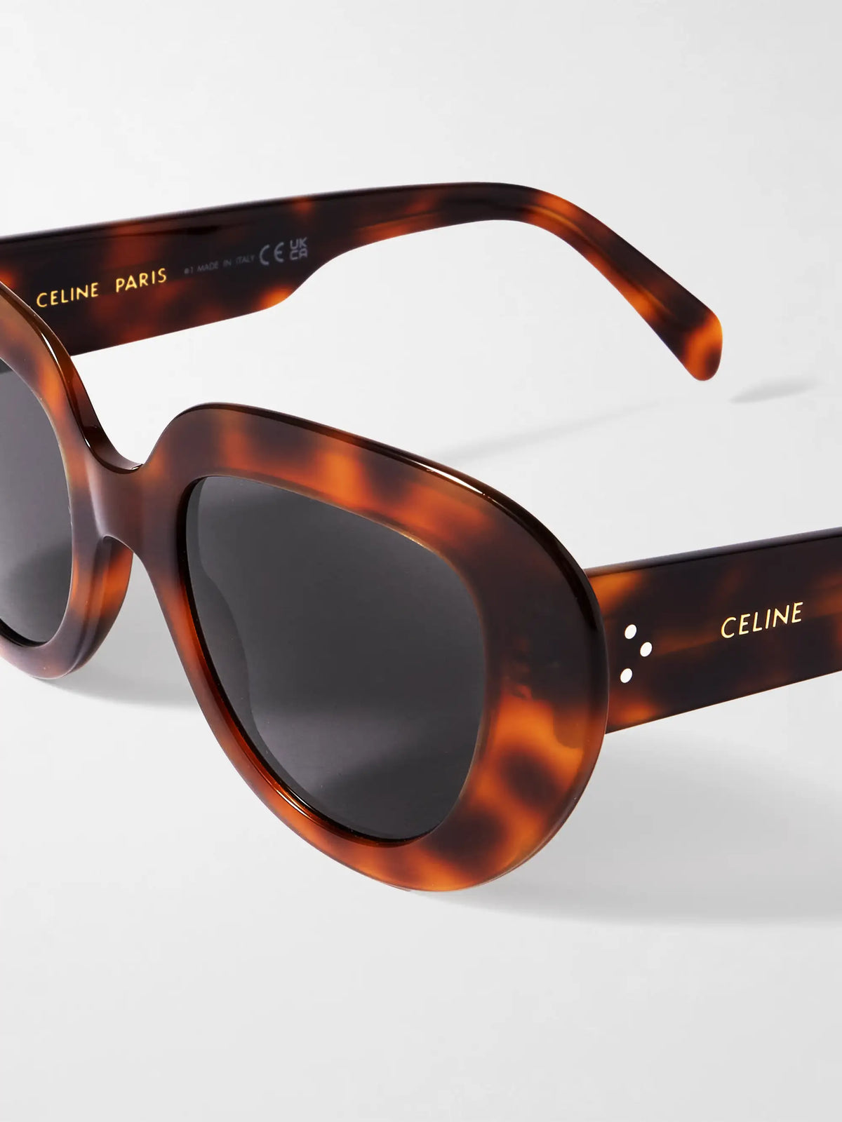 Oversized Butterfly-frame Tortoiseshell Acetate Sunglasses