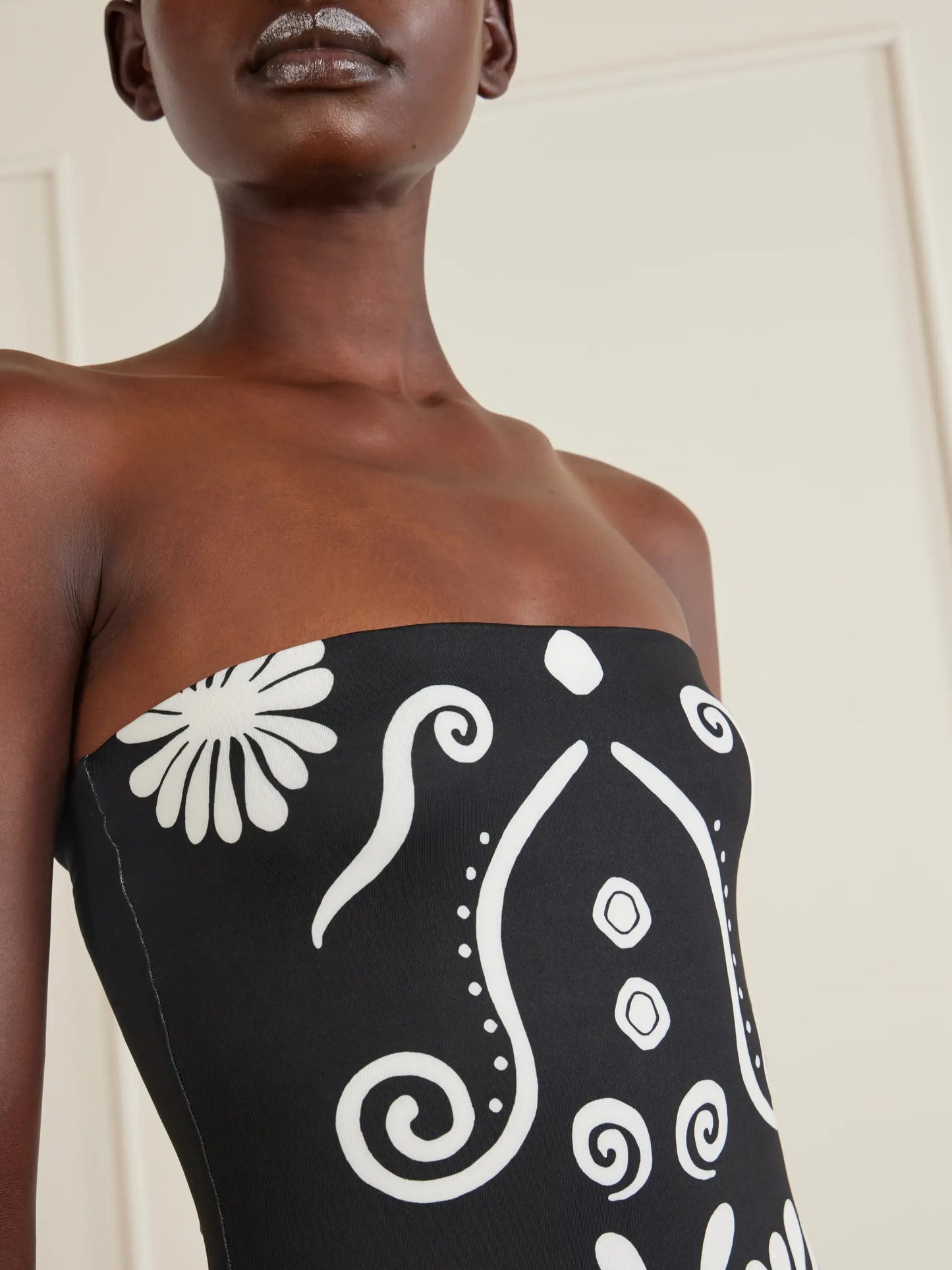 Lore Strapless Floral-print Swimsuit
