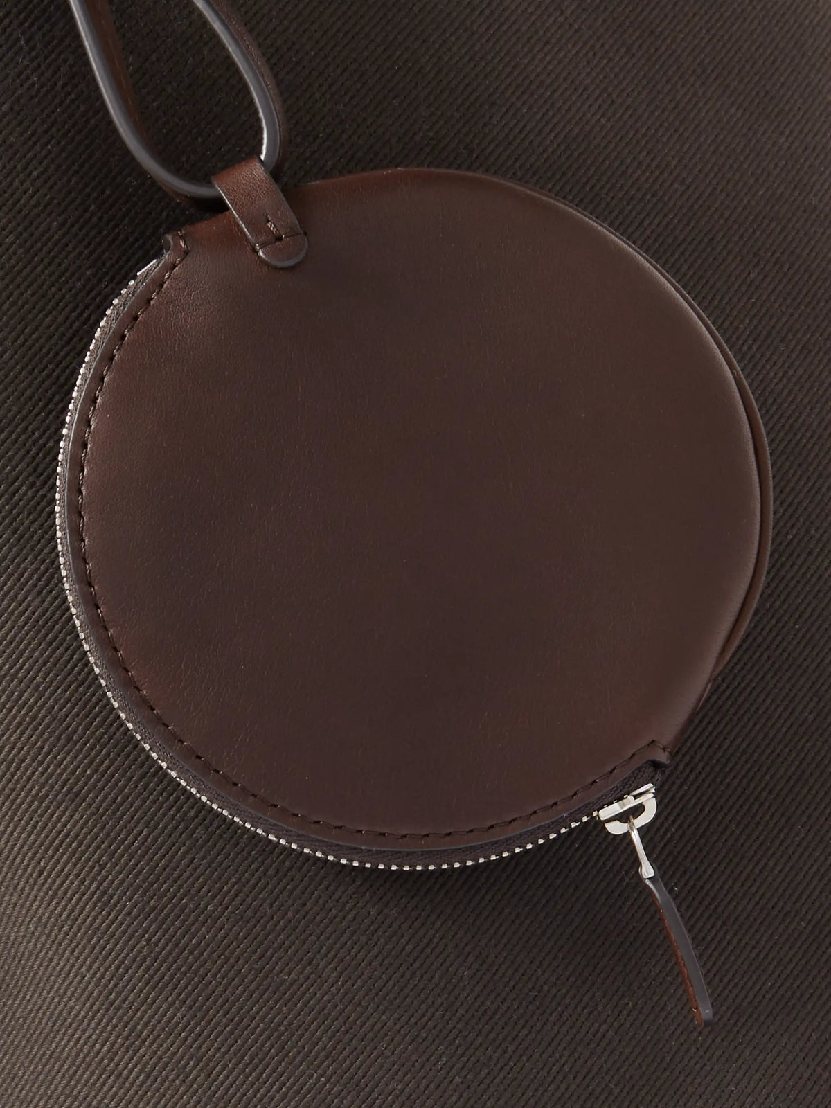 N/s Large Leather-trimmed Cotton-twill Tote