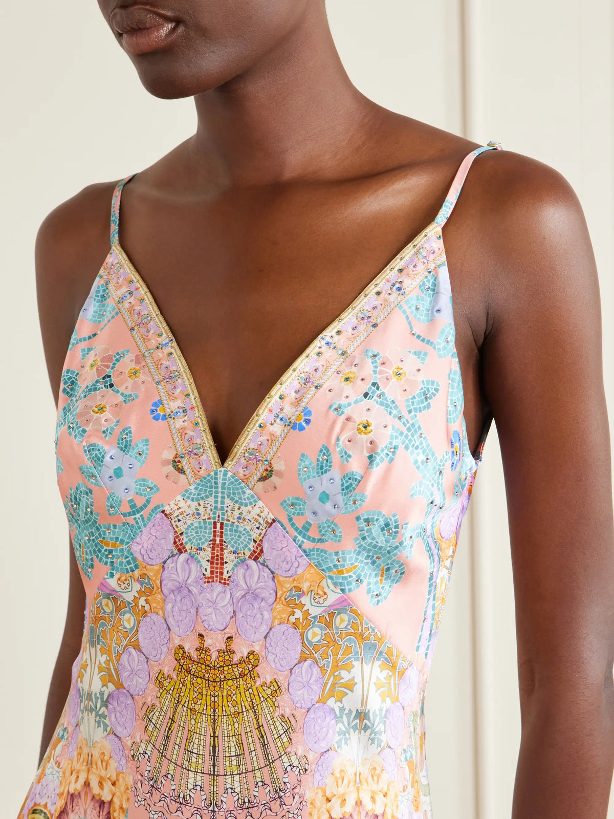 Printed Silk-satin Maxi Dress