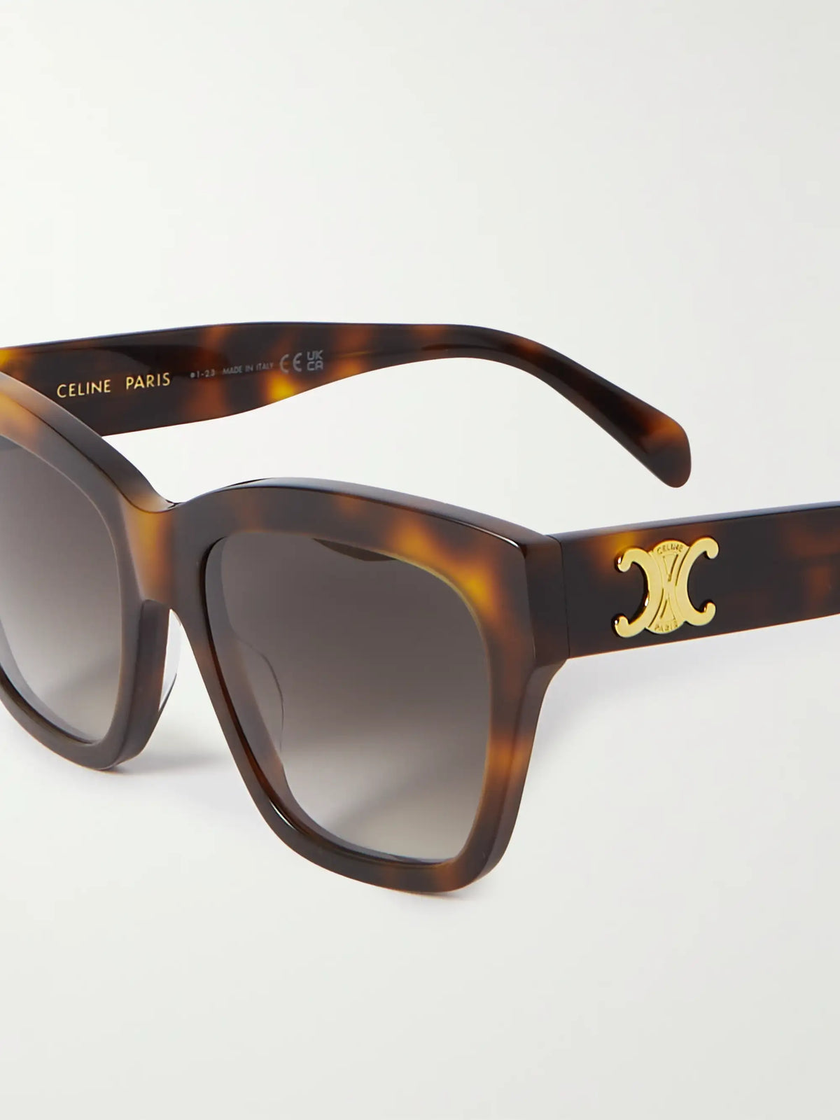 Triomphe Square-frame Tortoiseshell Acetate Sunglasses
