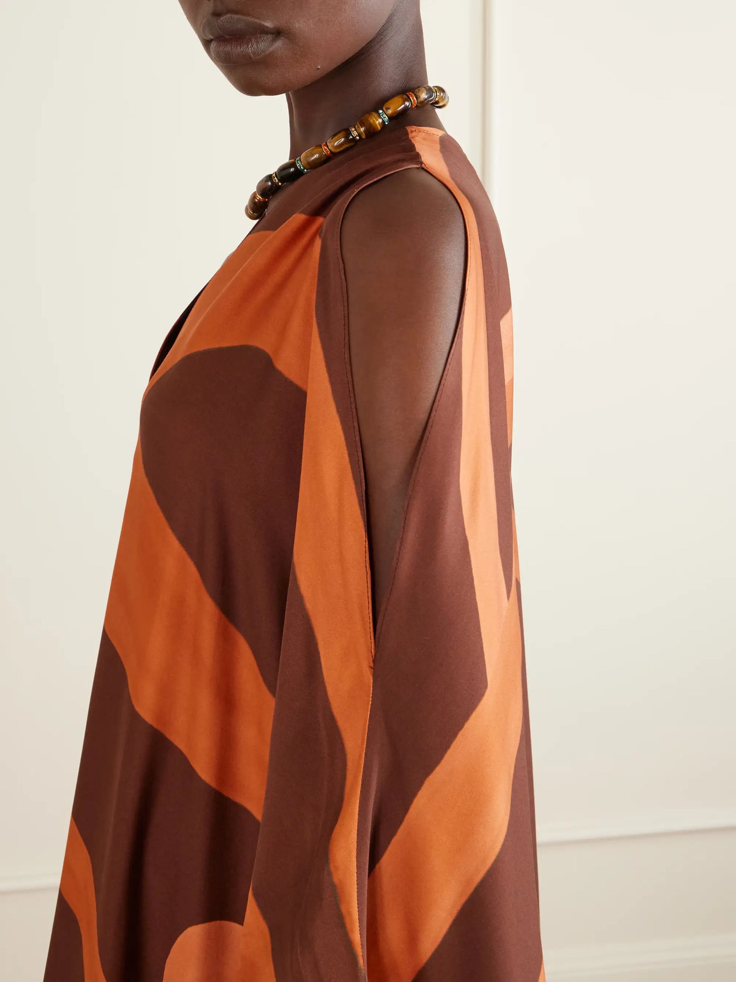 Amalthea Printed Satin Kaftan