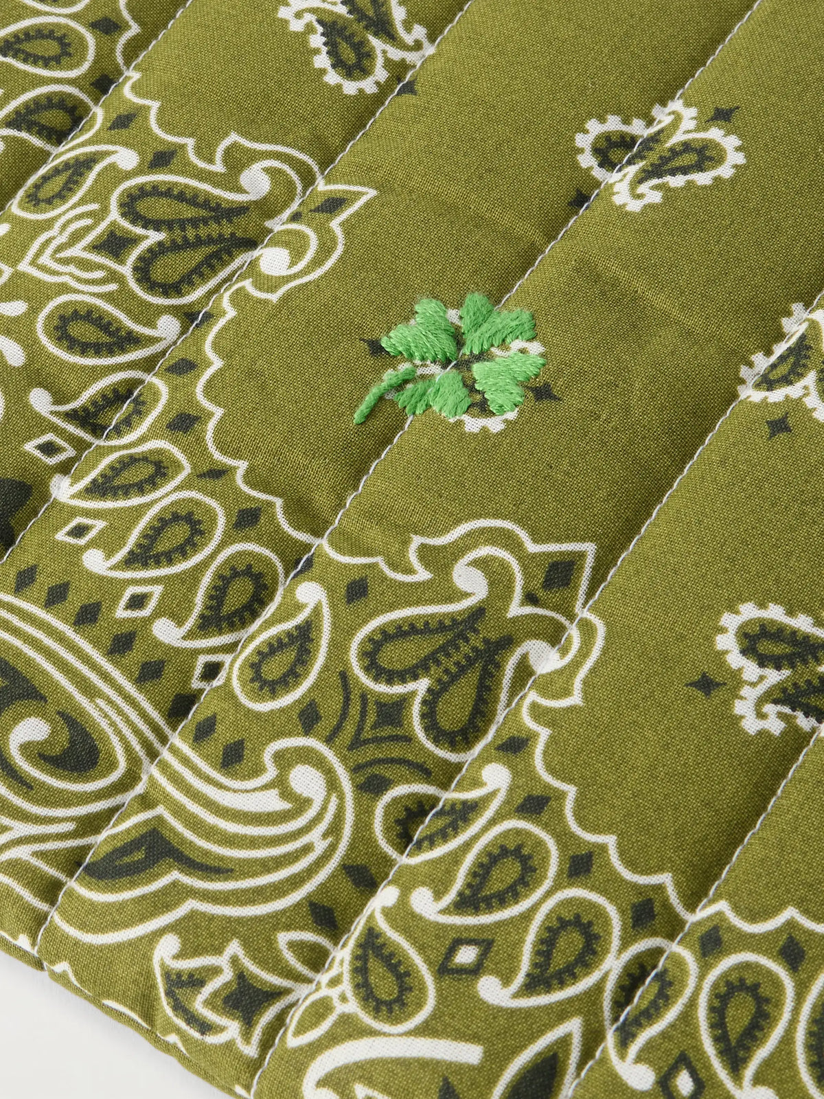 Bandana-print Quilted Cotton Pouch
