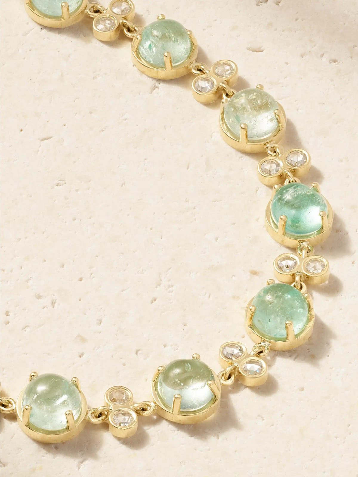 18-karat Gold, Emerald And Diamond Bracelet