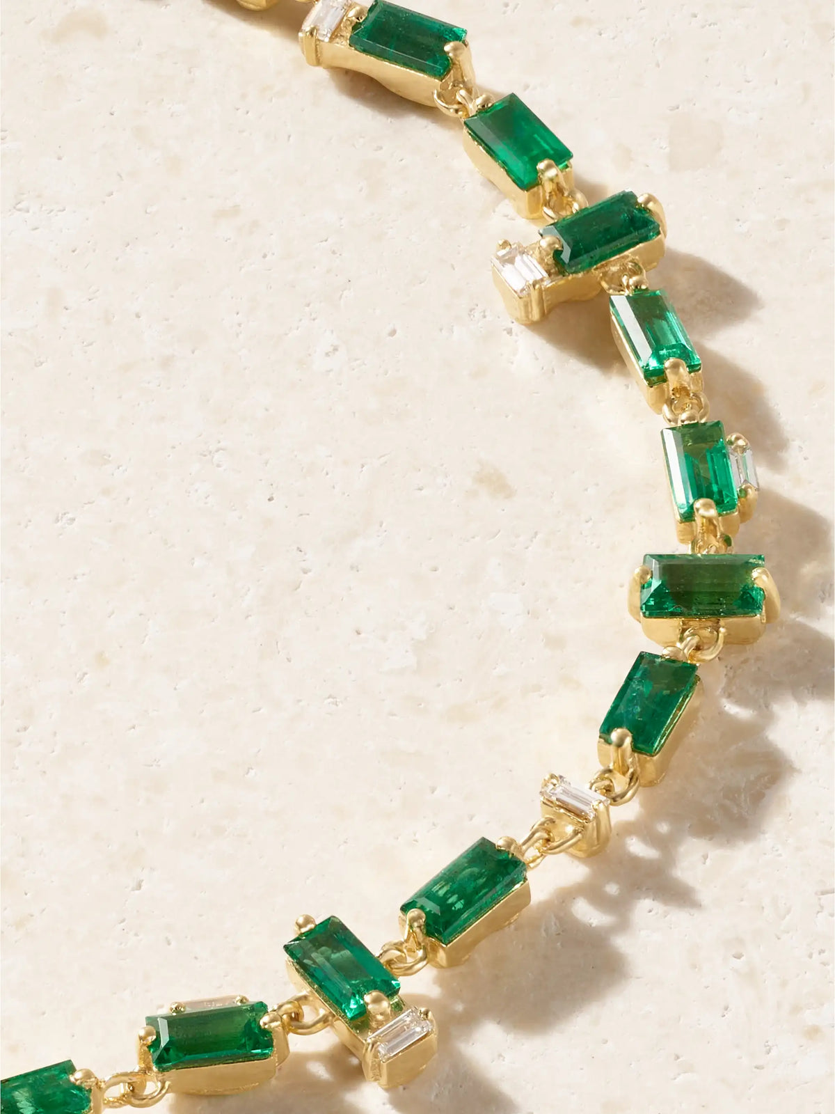 18-karat Gold Emerald And Diamond Bracelet