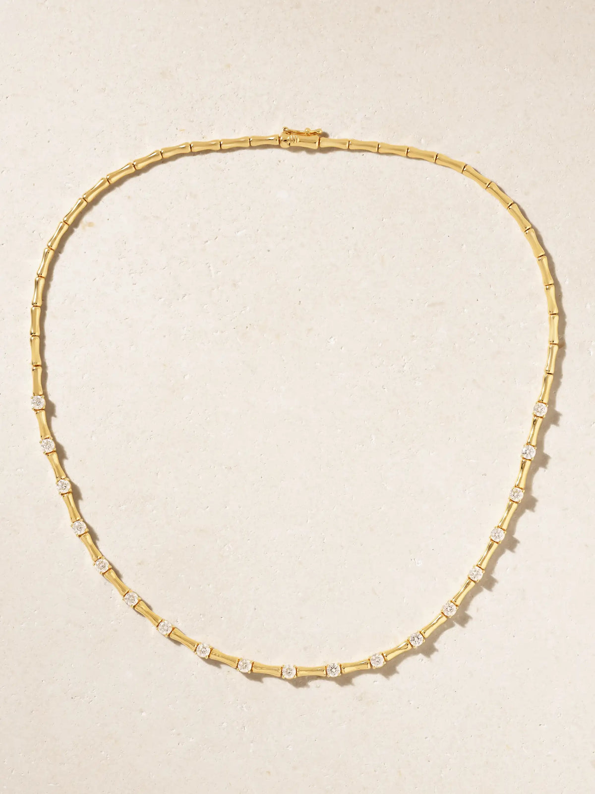 Bamboo 18-karat Gold Diamond Choker
