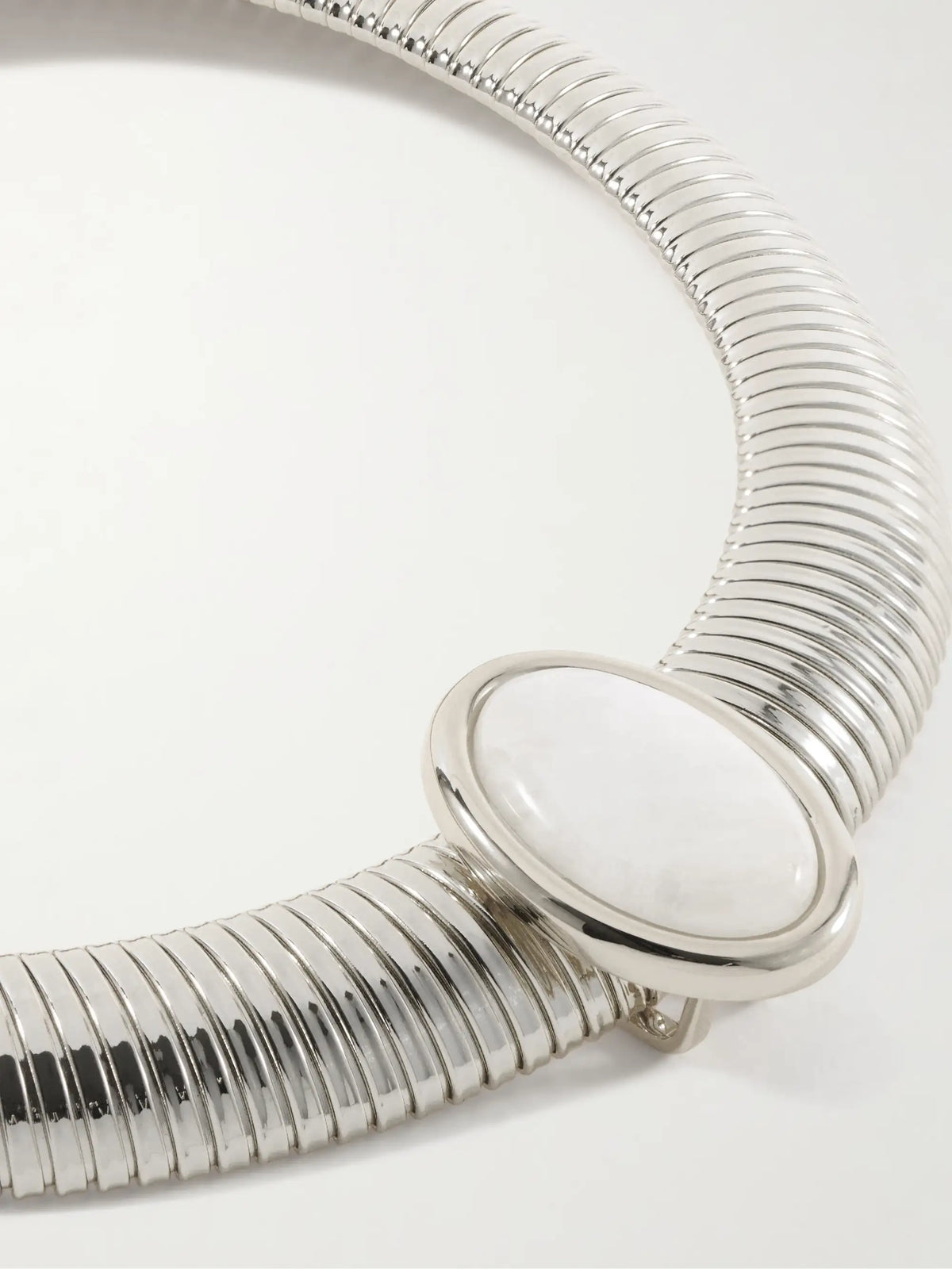 Opyum Rhodium-plated Moonstone Necklace