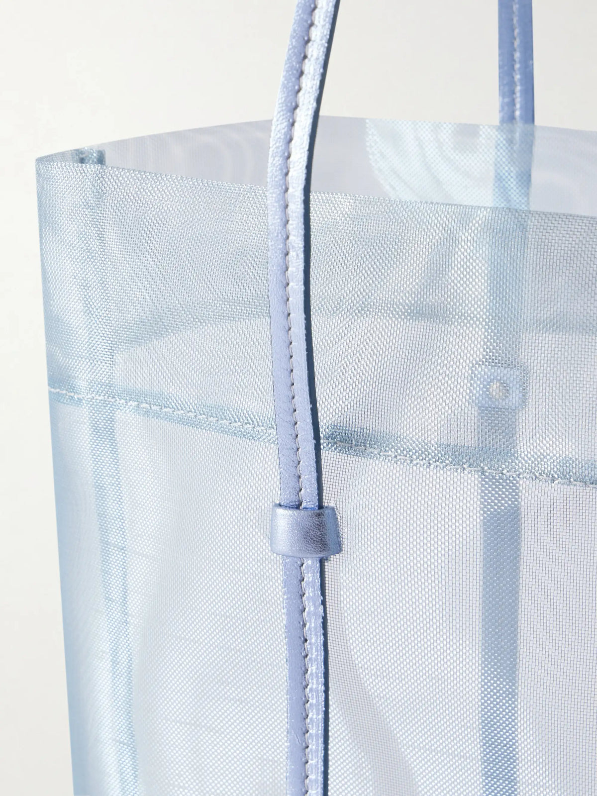 Bonita Leather-trimmed Mesh Tote