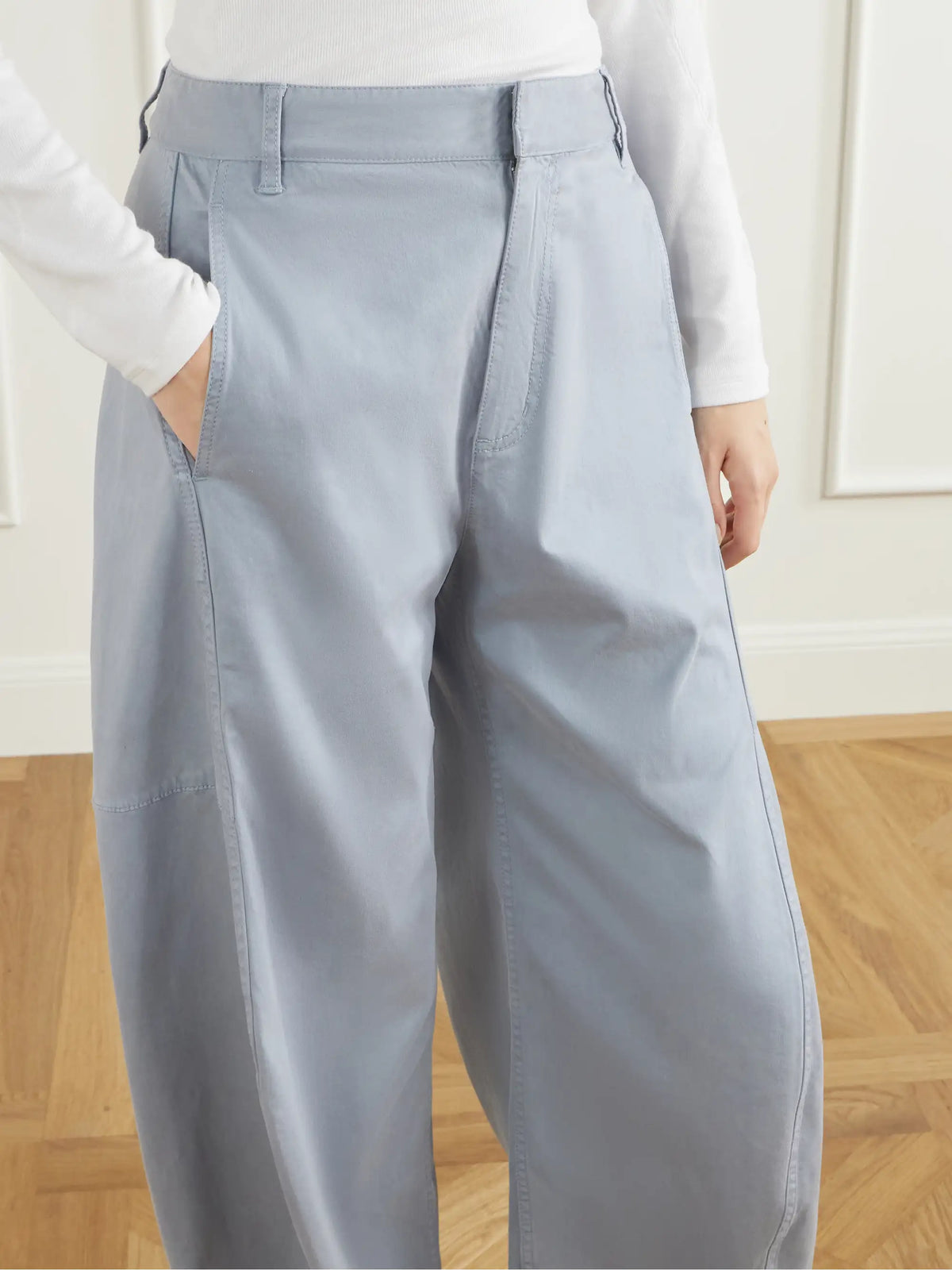 Tibi Sid Lyocell-blend Twill Wide-leg Pants