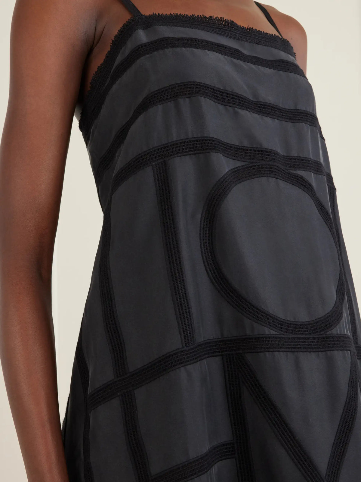 TOTEME Embroidered Silk Midi Dress