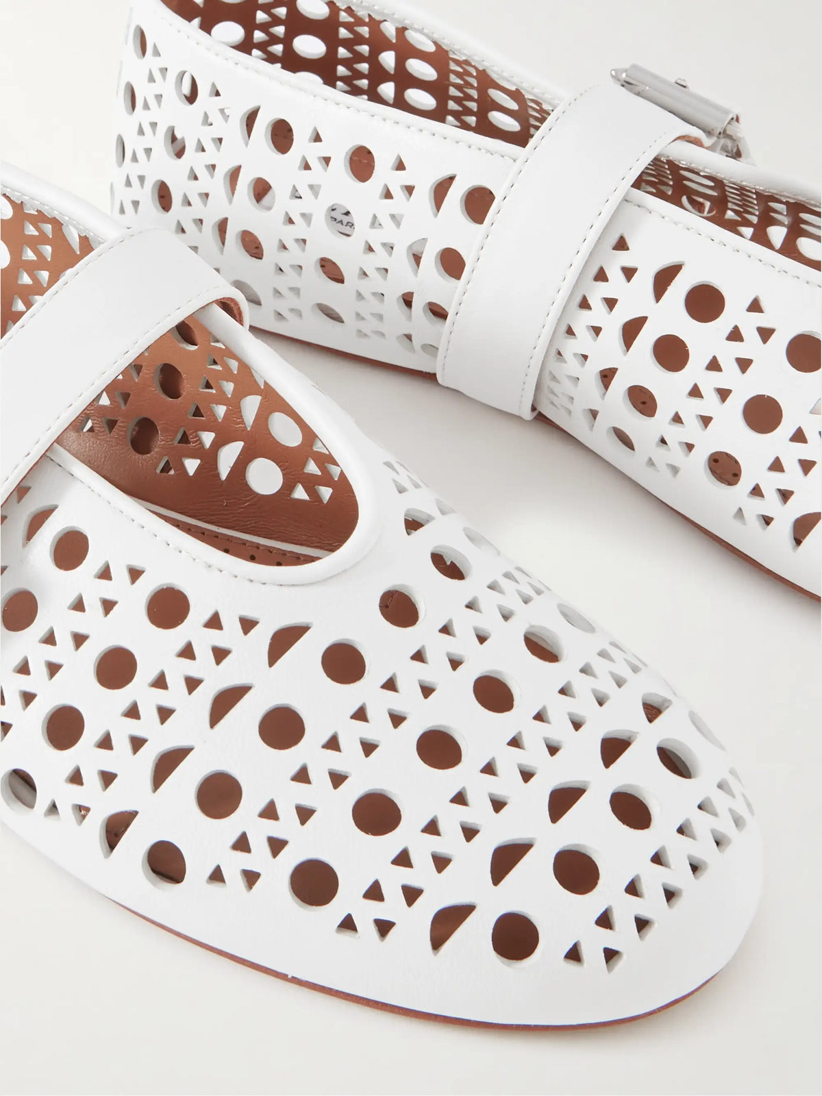 Perforated Leather Ballet Flats