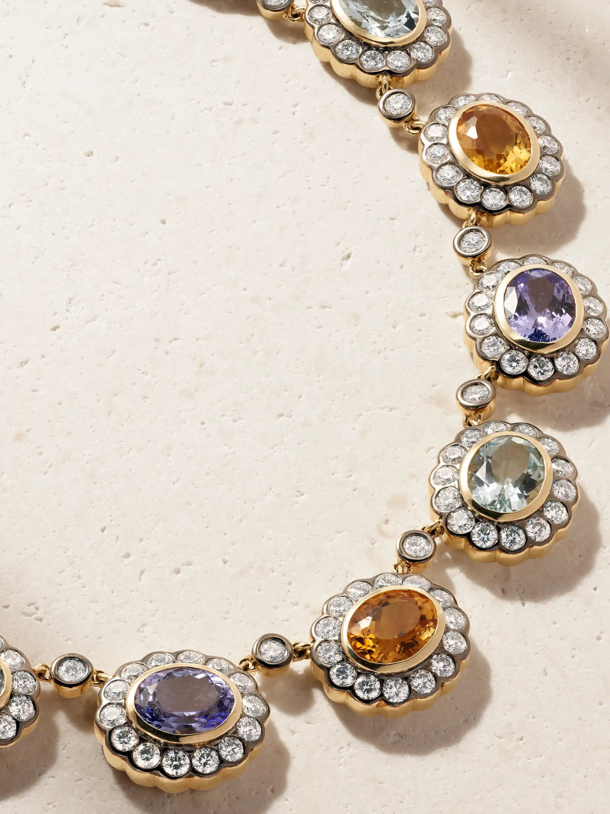 Alexandra 14-karat Gold Multi-stone Necklace
