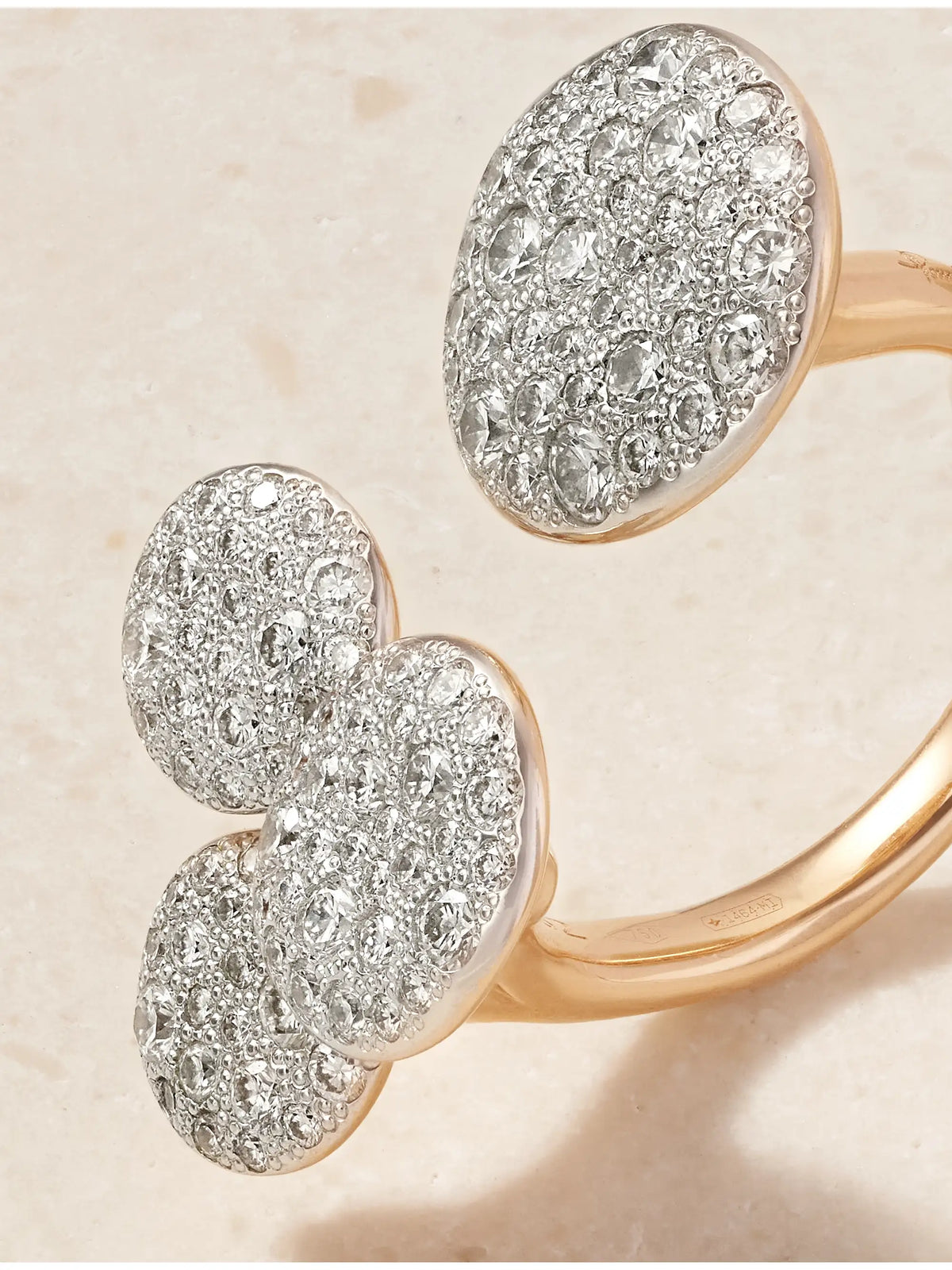 Pomellato Sabbia 18-karat Rose And Rhodium-plated White Gold Diamond Ring