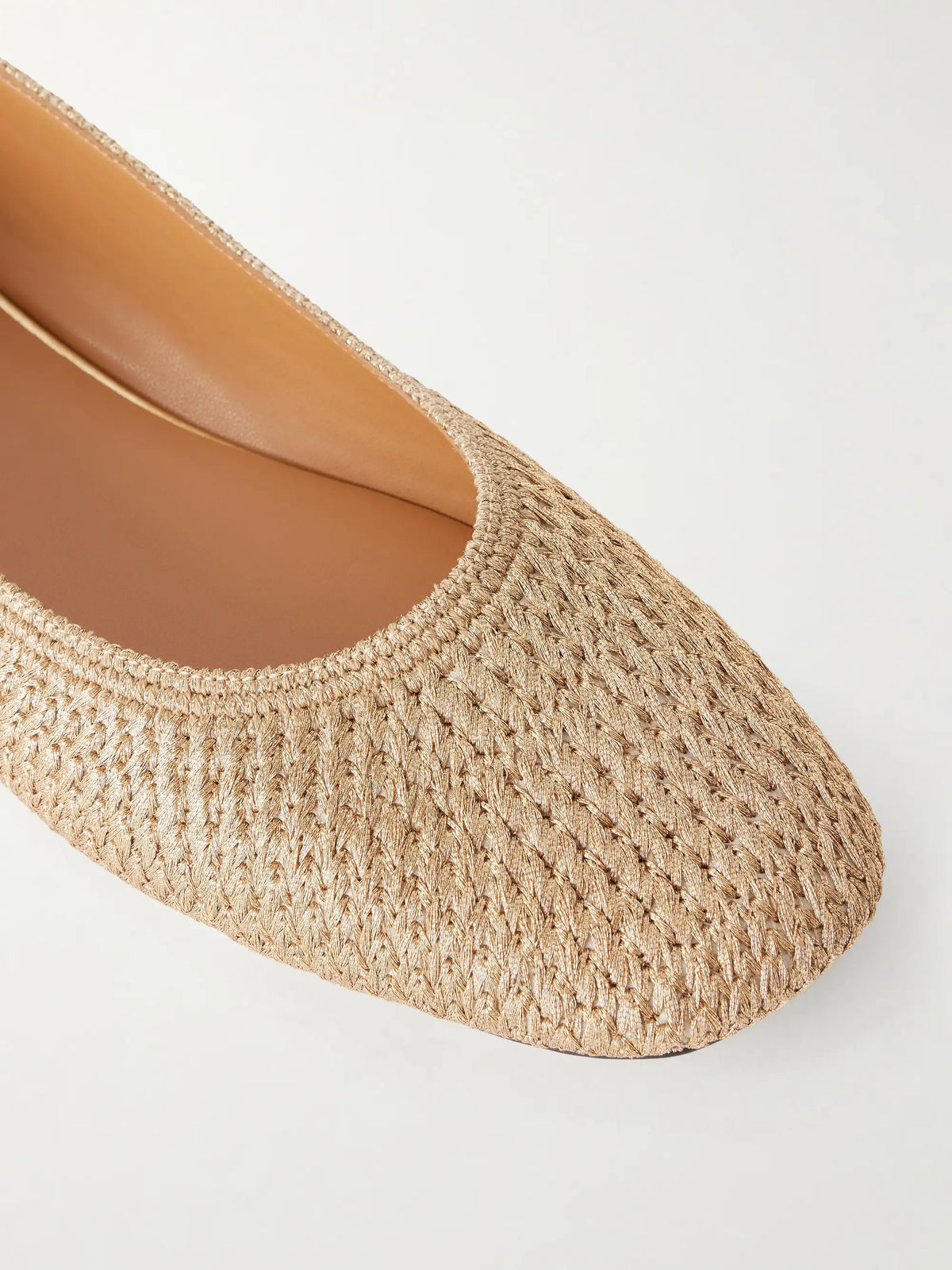 Woven Lurex Ballet Flats