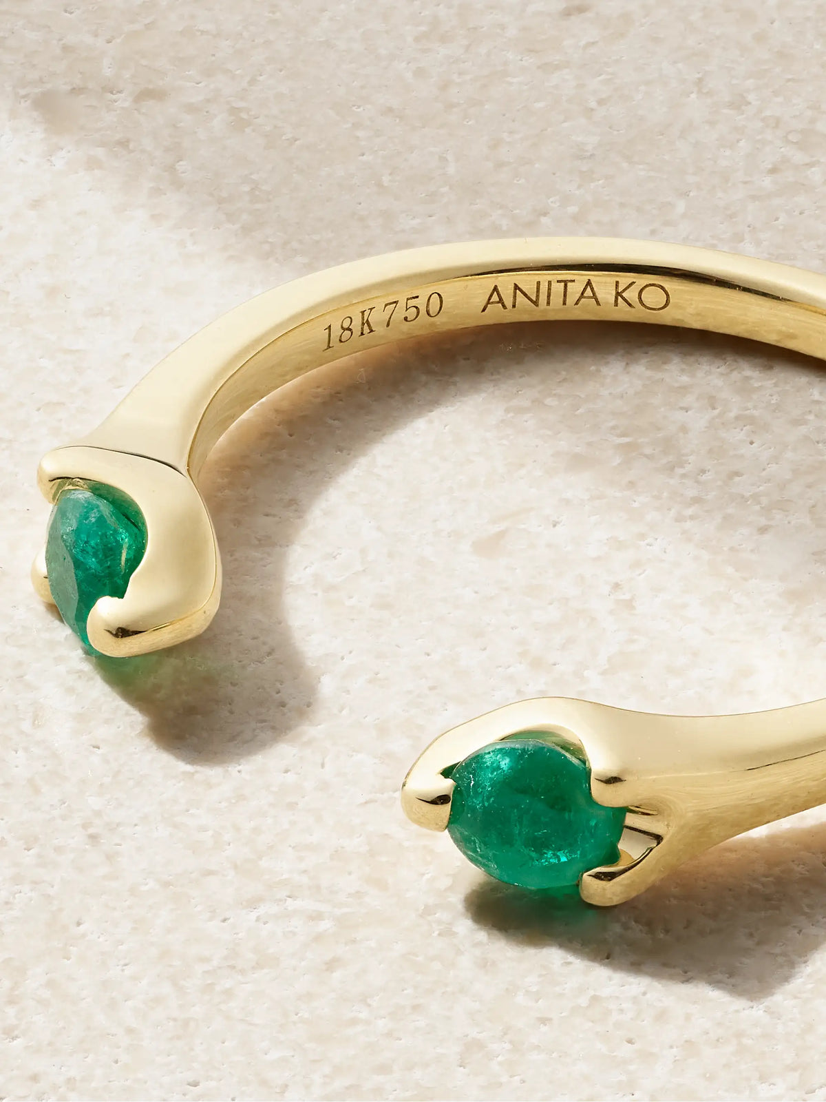 Orbit 18-karat Gold Emerald Ring