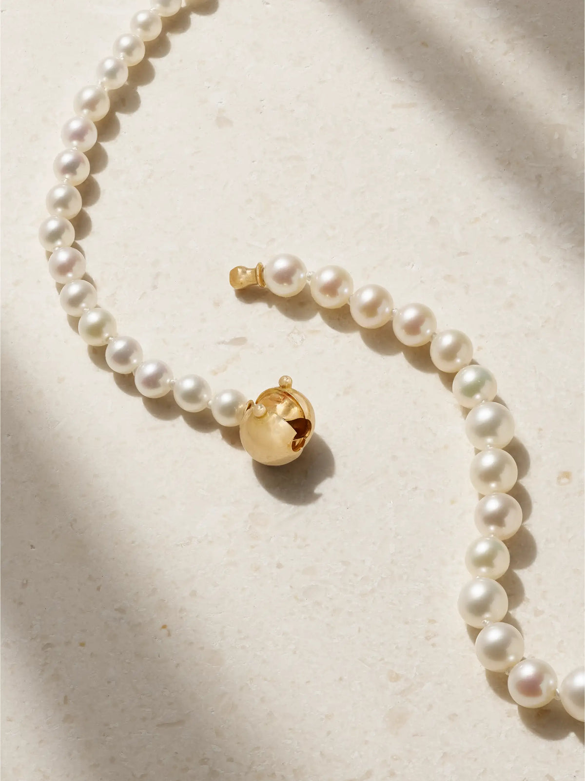 Petite Peggy 14-karat Gold Pearl Necklace
