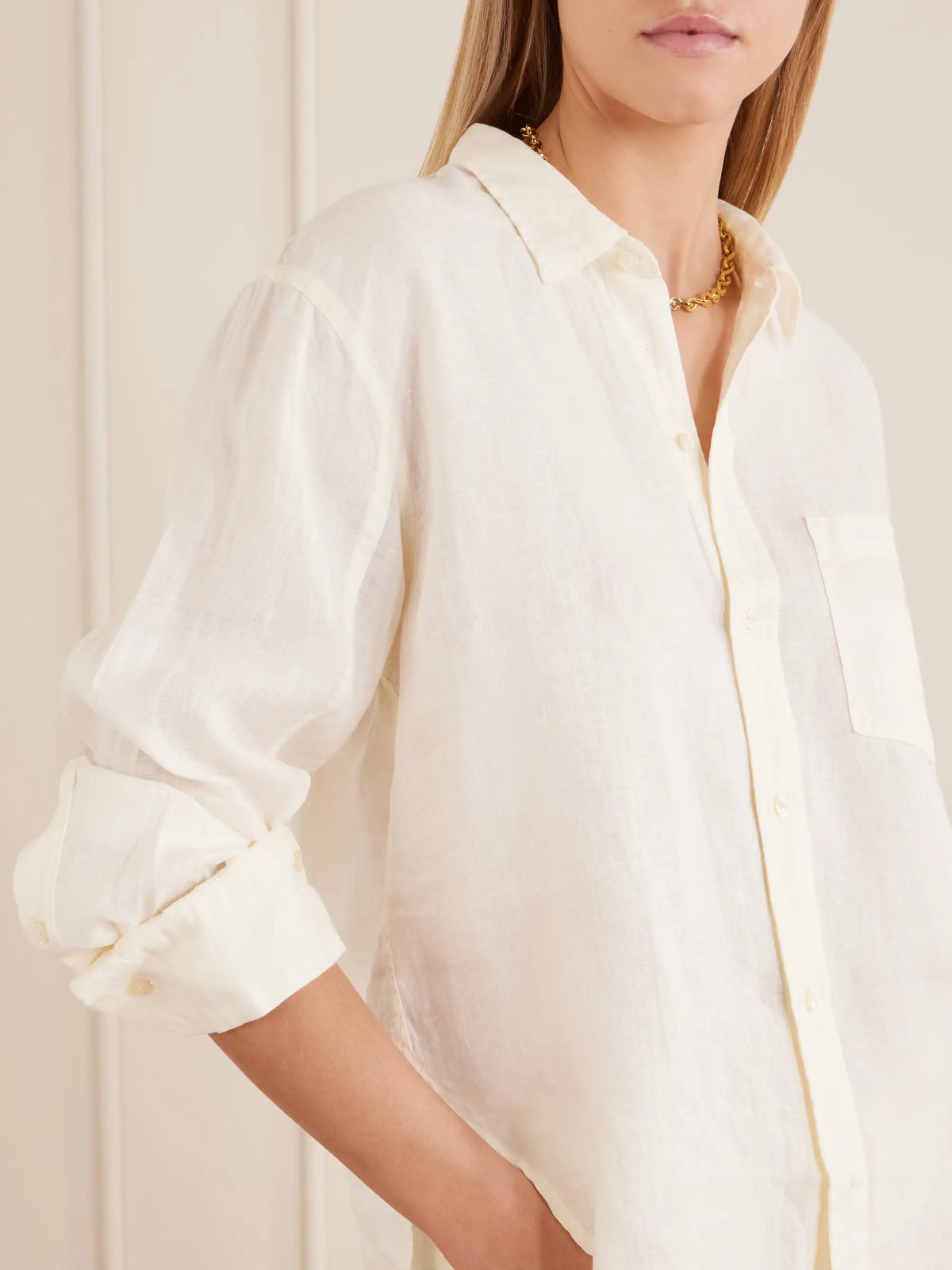 Kayla Shrunken Linen Shirt