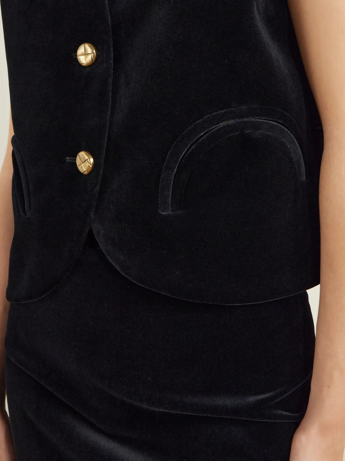 BLAZÉ Milano Gliss Cotton-velvet Vest