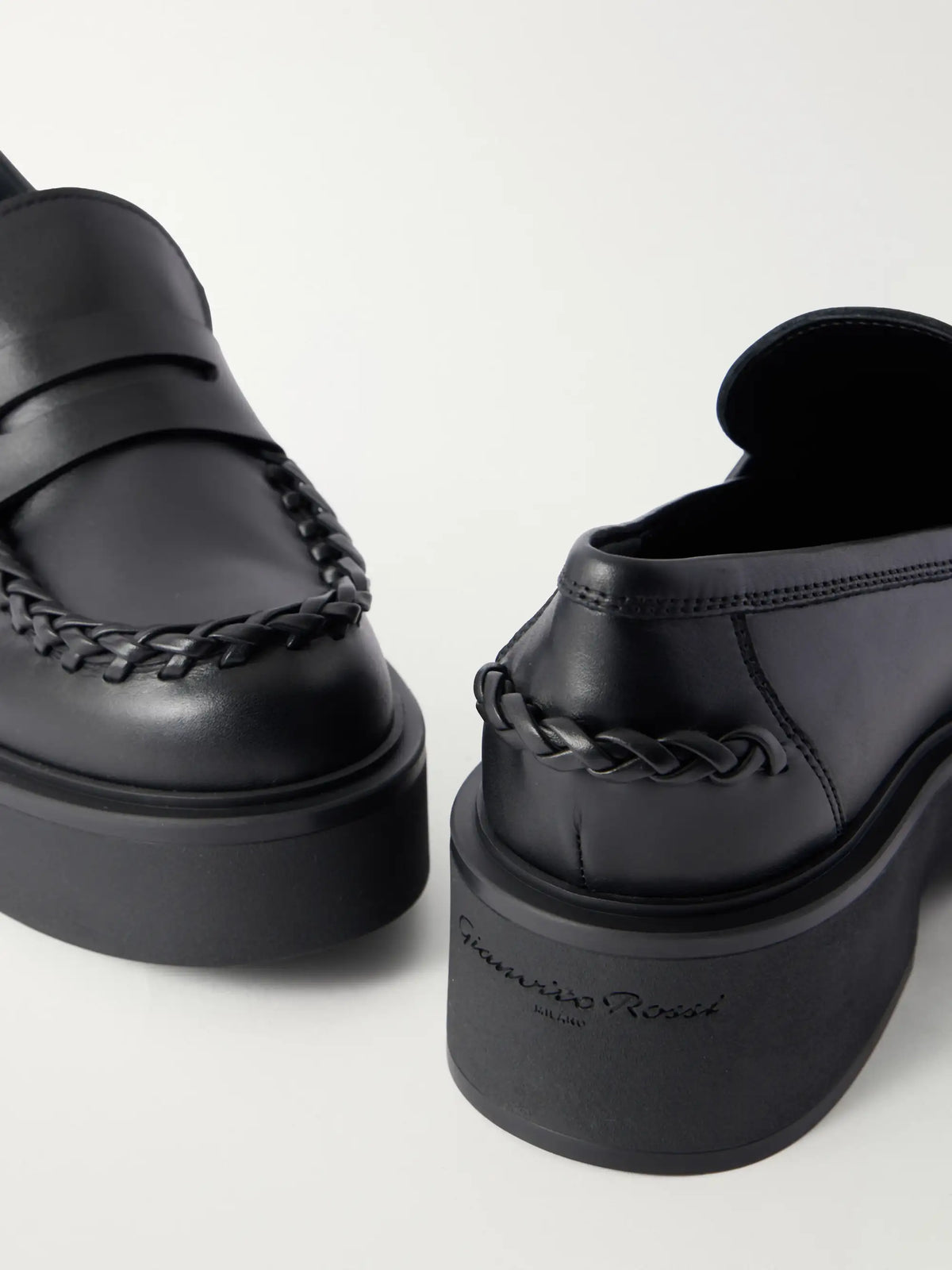 Yuna Braided Leather Loafers